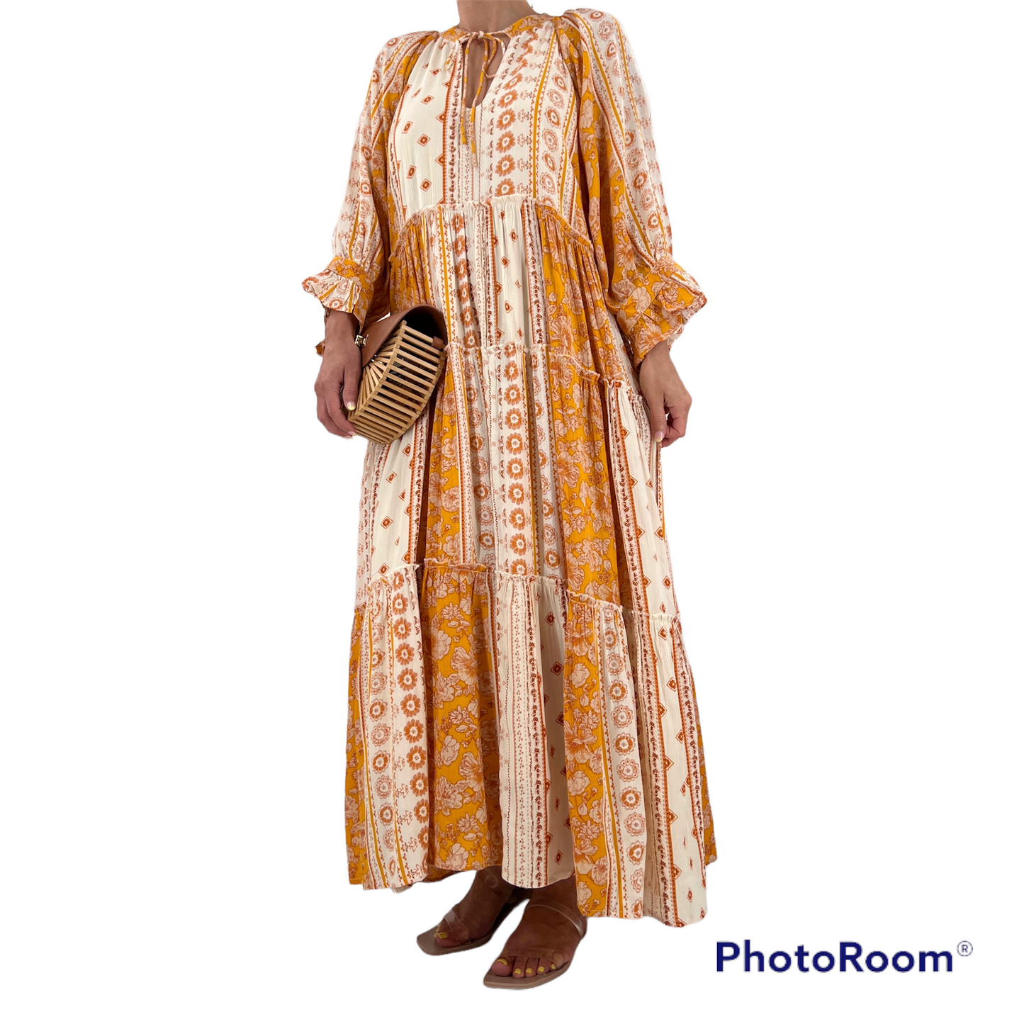 Fall Feels Boho Style Midi Dress