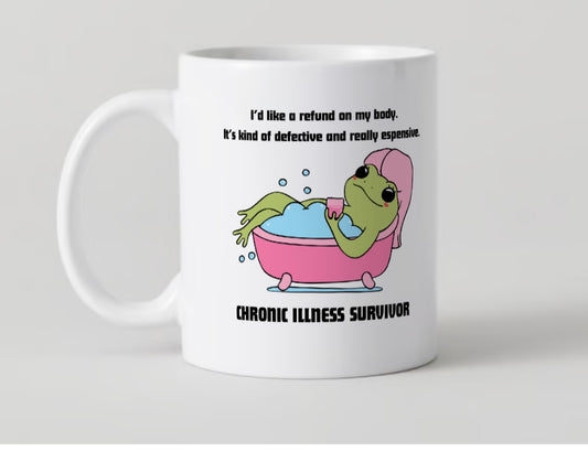 Chronic Health Survivor Frog Self Care Ceramic Mug