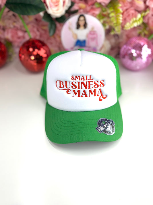 Small Business Mama SnapBack Foam Trucker Hat Customizable