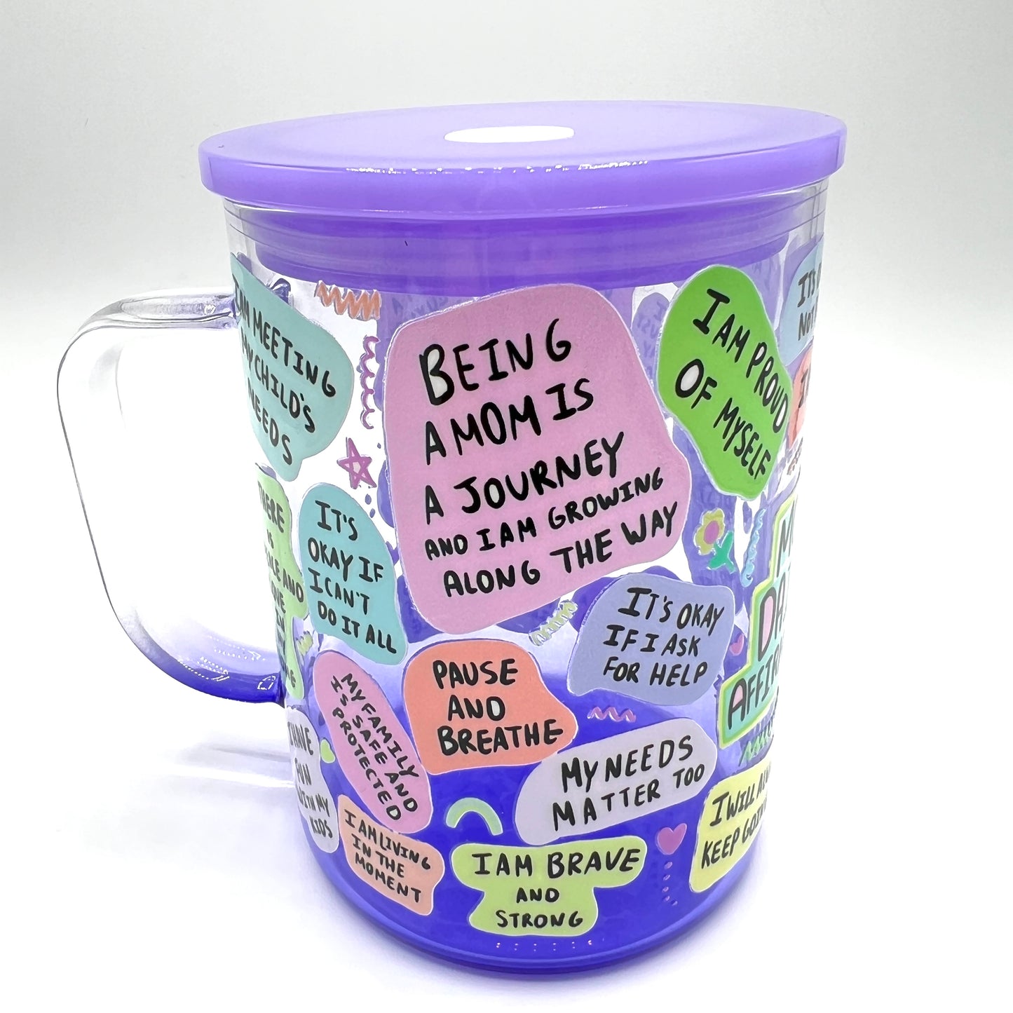 Mom Daily Affirmations Gradient Purple Mug