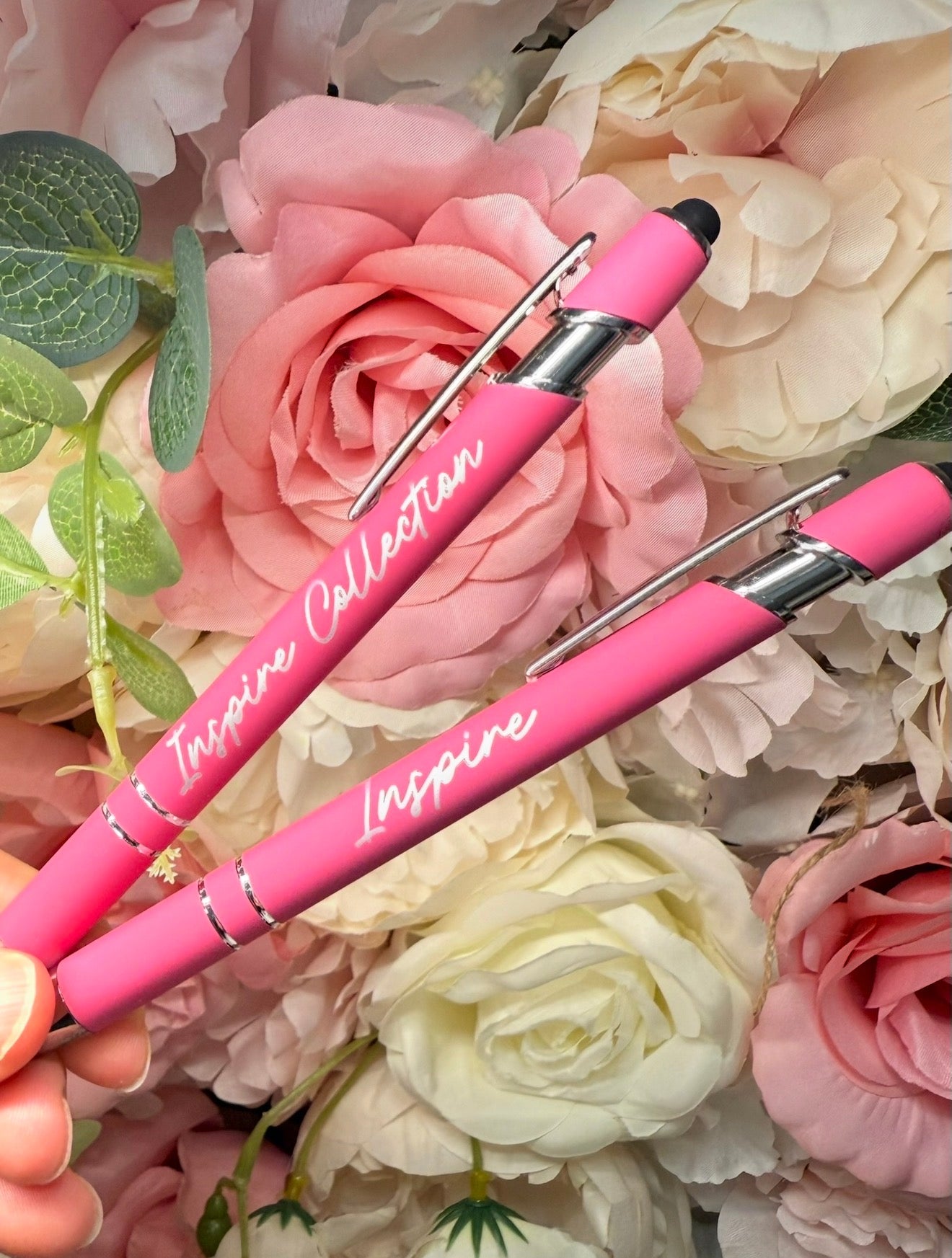 Engraved Rubber Inkling Ballpoint Pen With Stylus