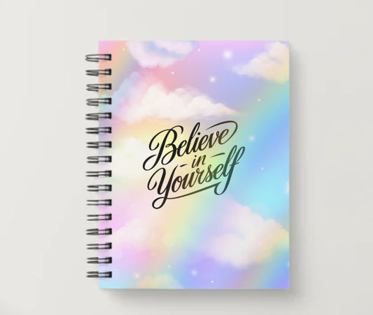 Believe in Yourself Weekly Planner Hardcover Half Paper Size