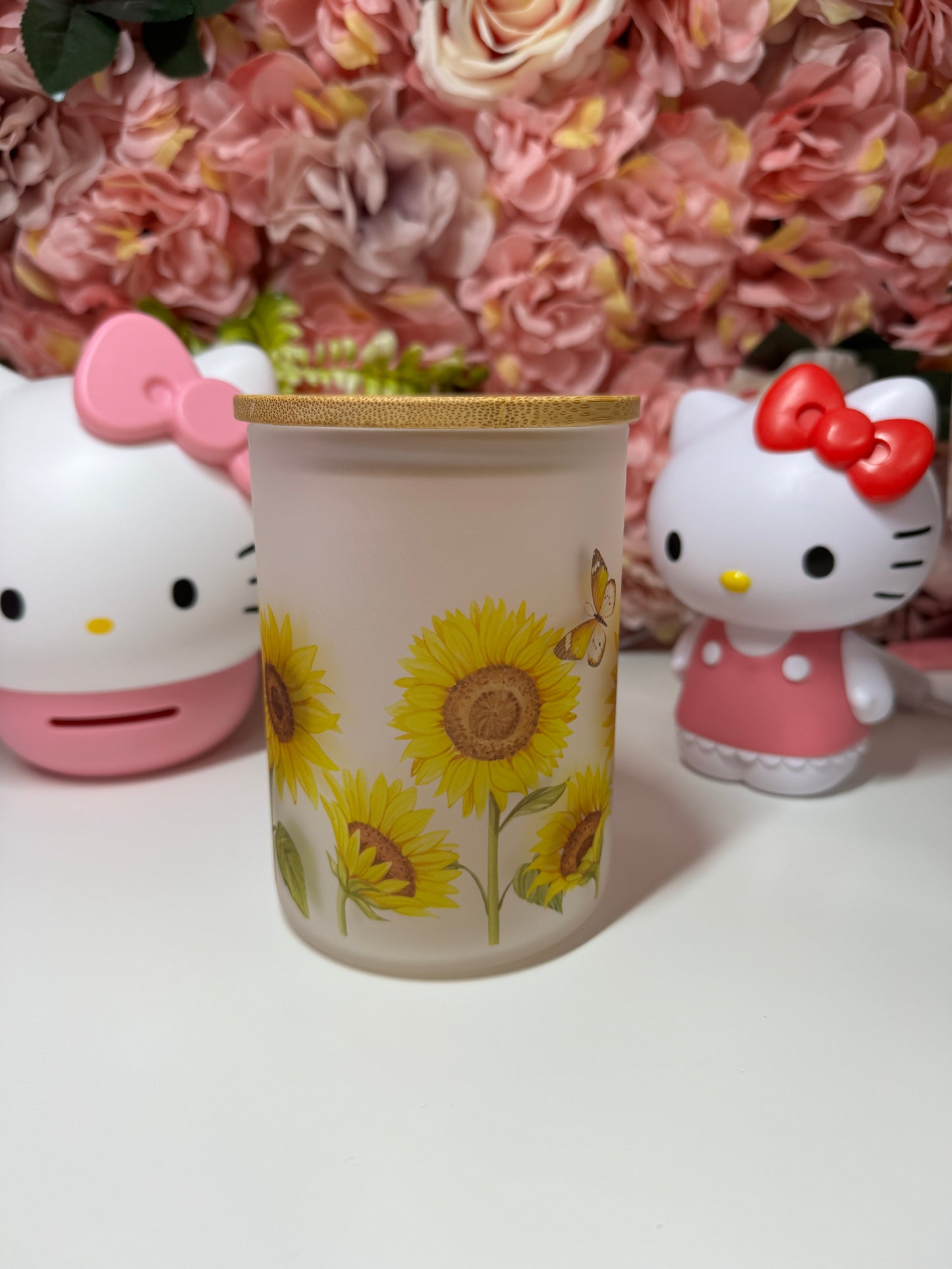 Sunflowers and Butterflies Frosted Mug