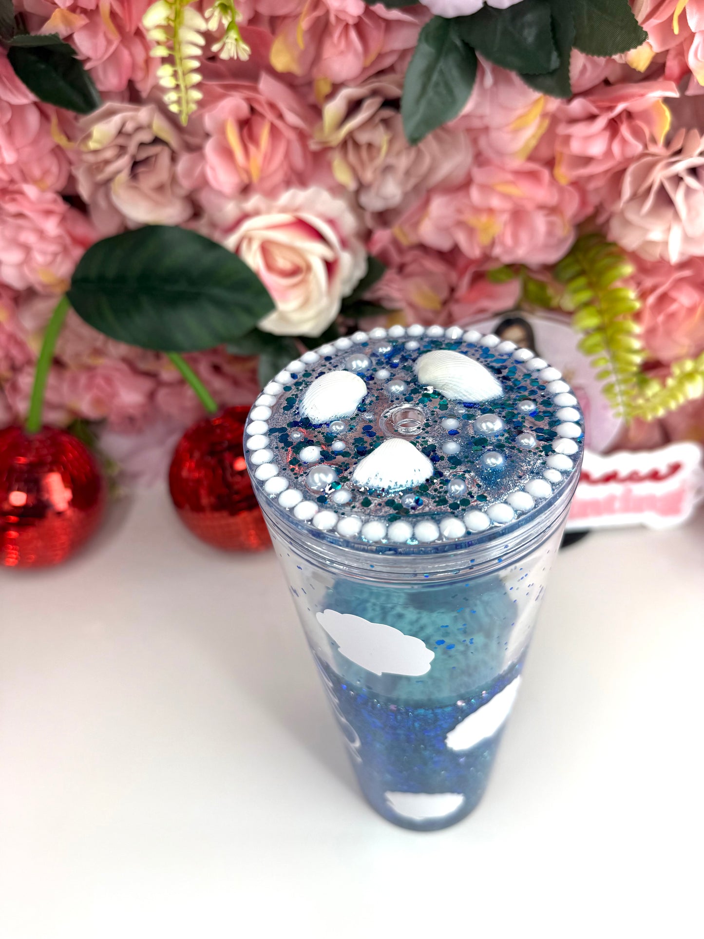 Beach Vibes Snow Globe Lava 24oz Tumbler
