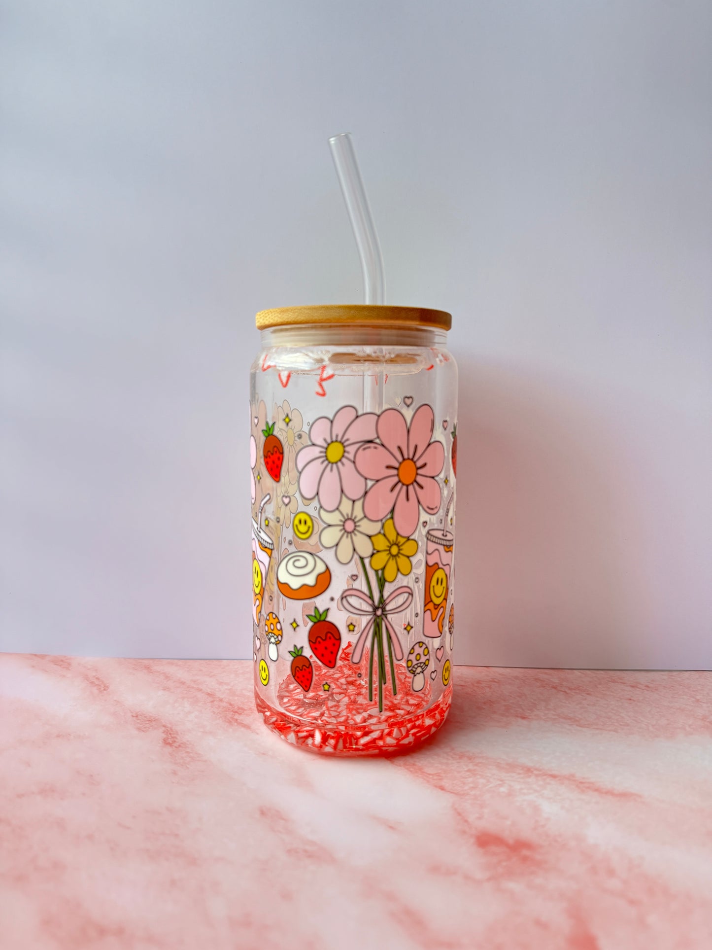 Morning Dream Retro Custom Libby Snow Globe Cup 16oz