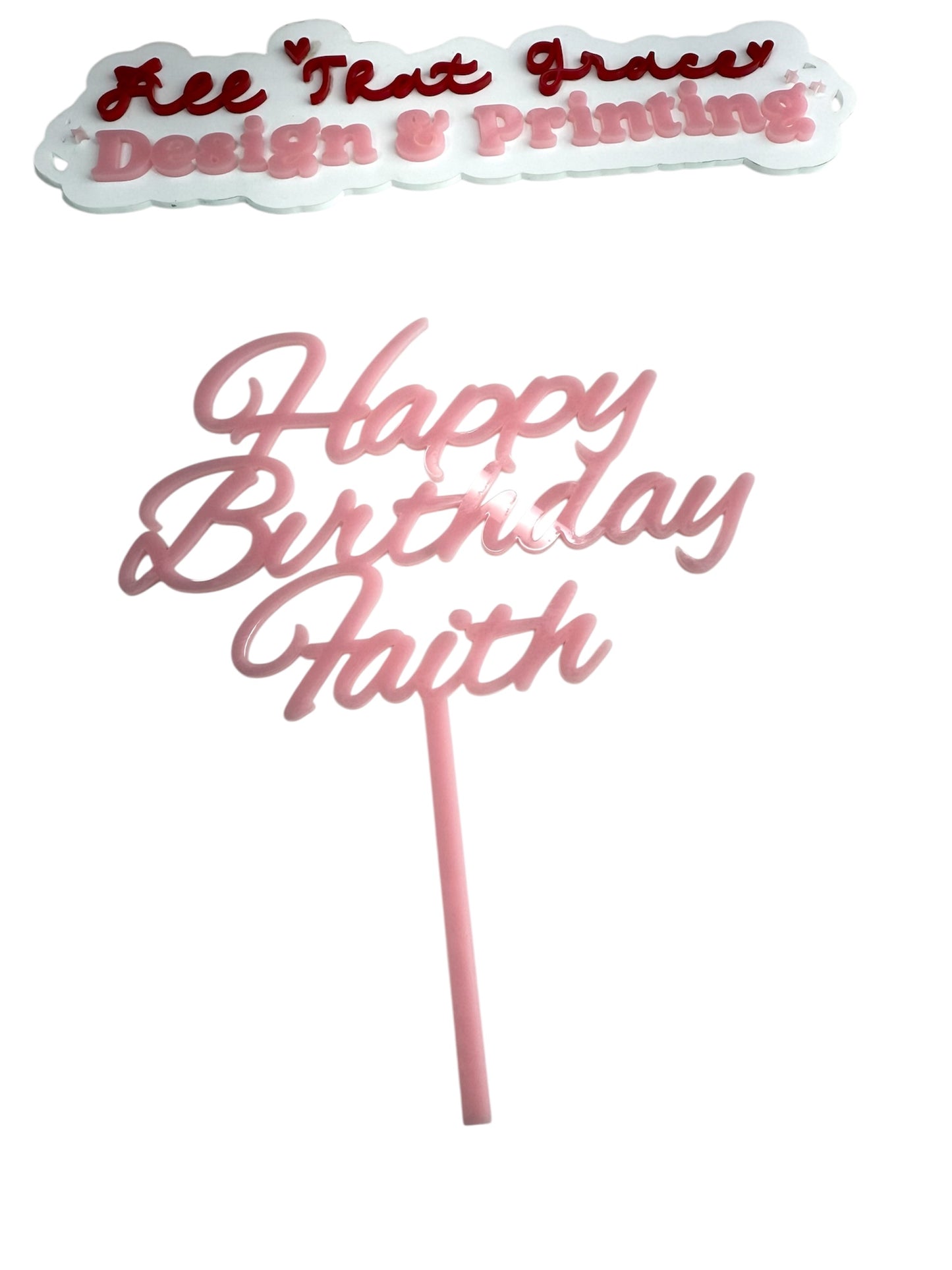 Custom Acrylic Cake Topper