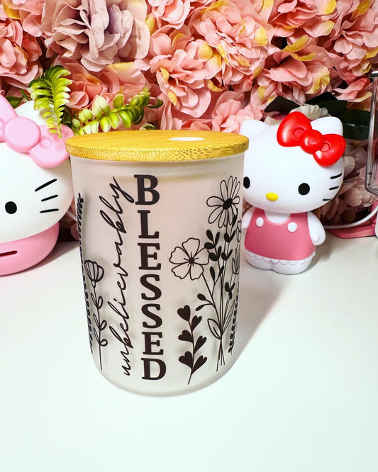 Unbelievably Blessed Floral Minimalist 17oz Mug