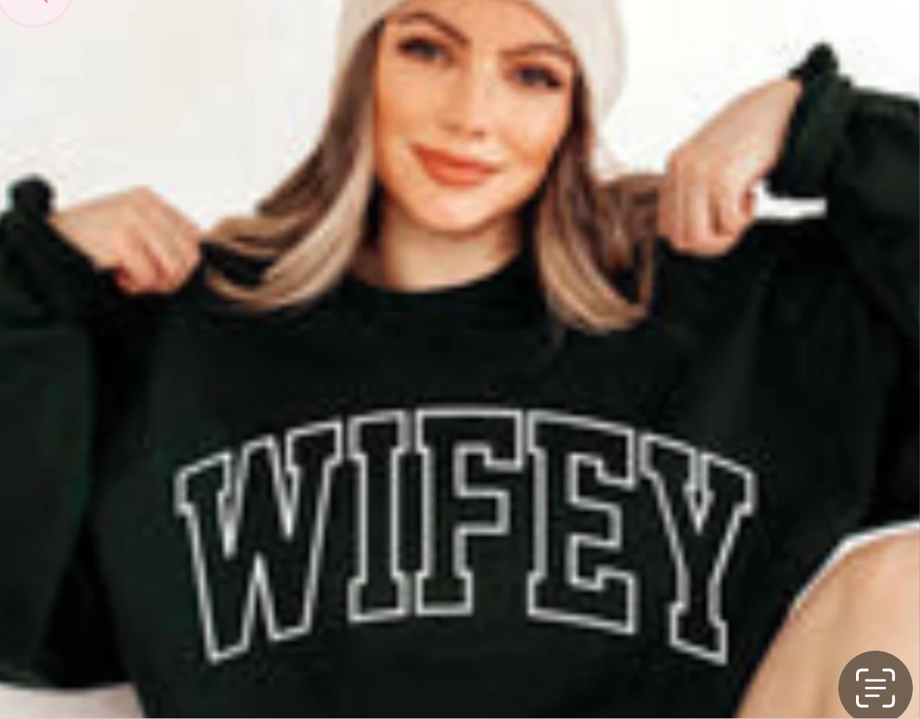 Wifey Hoodie In  Black With White Letters