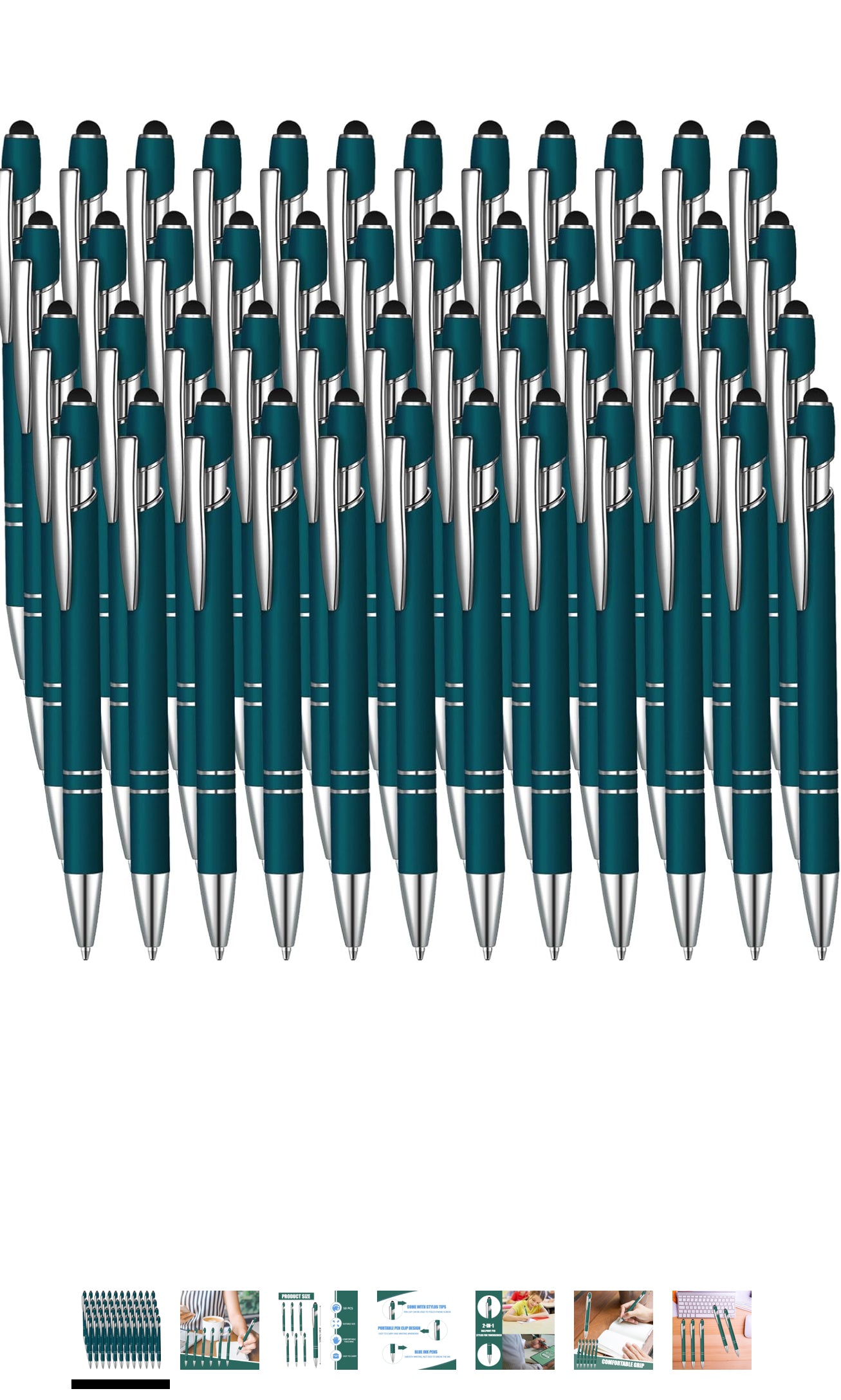 Engraved Rubber Inkling Ballpoint Pen With Stylus