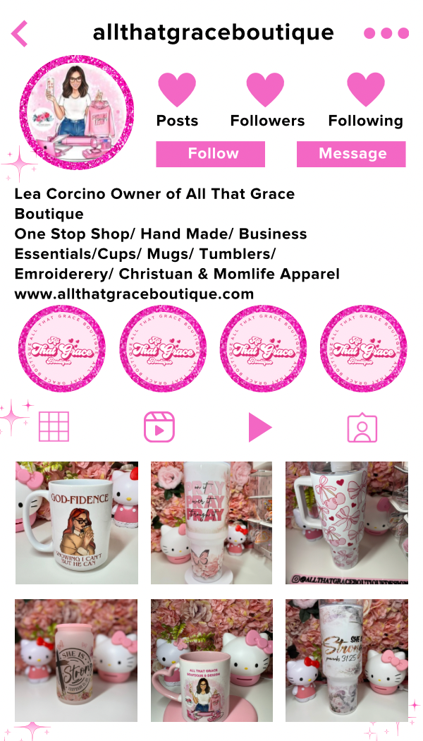 Instagram Business Cards in Hot Pink 3"x 2.5"