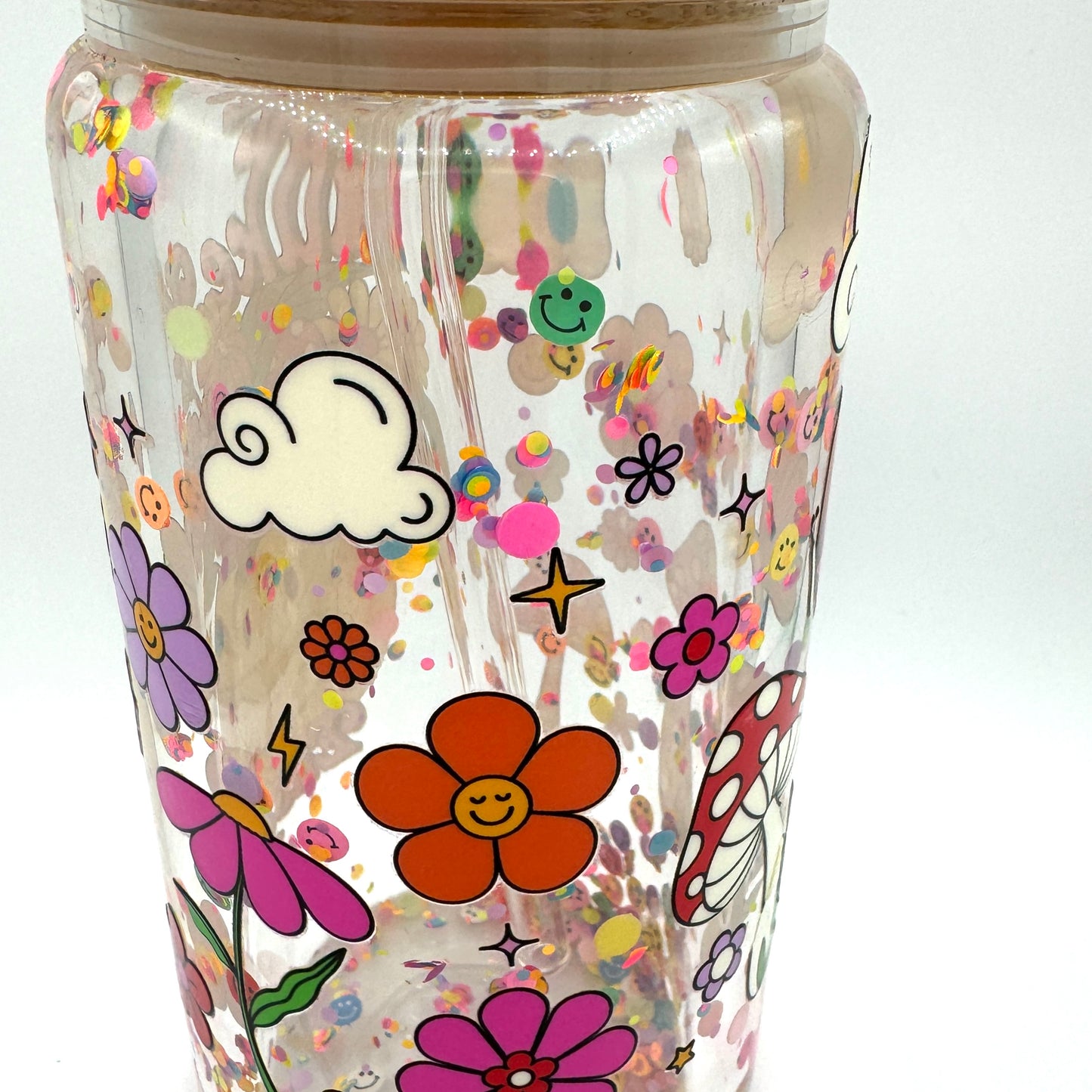 Take It Easy Retro Self Love  16oz Glass Libby Cup