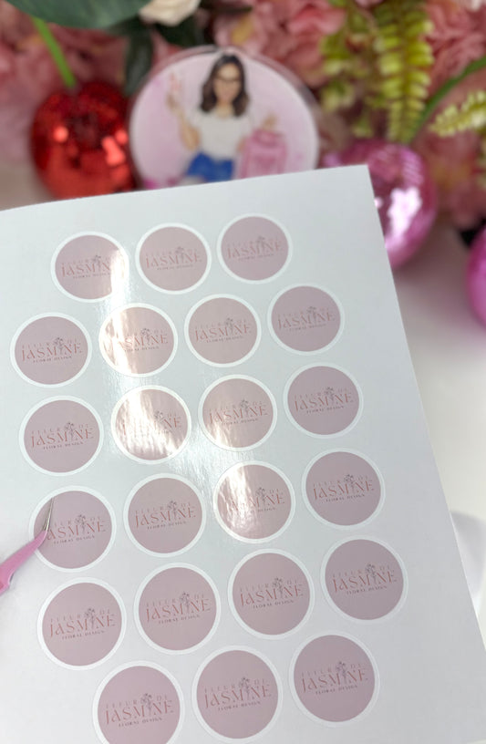 Custom Logo Round Sticker Sheet
