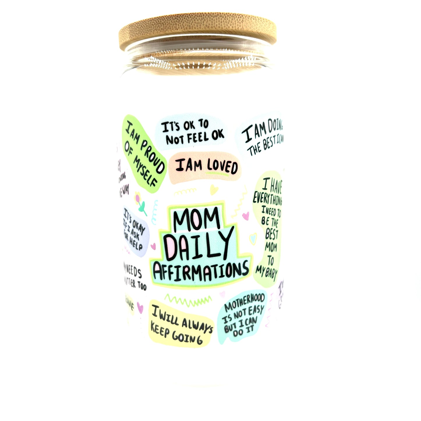 Mom Daily Affirmations Glass Libby 16oz Cup