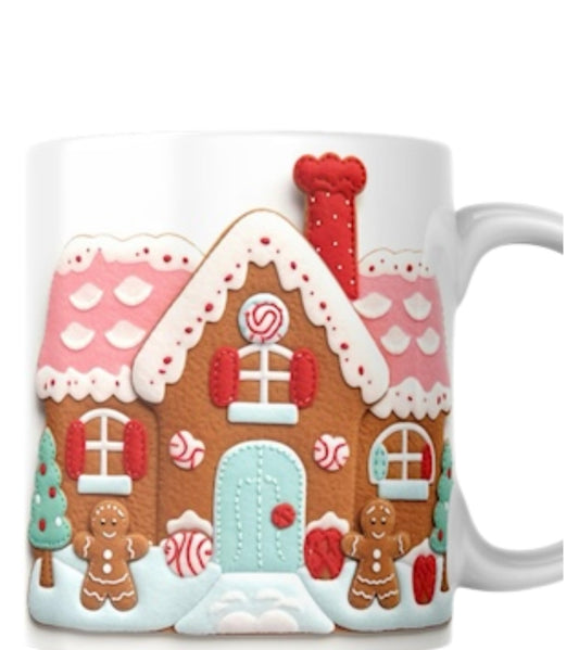 Gingerbread House 3D Ceramic Coffee Mug