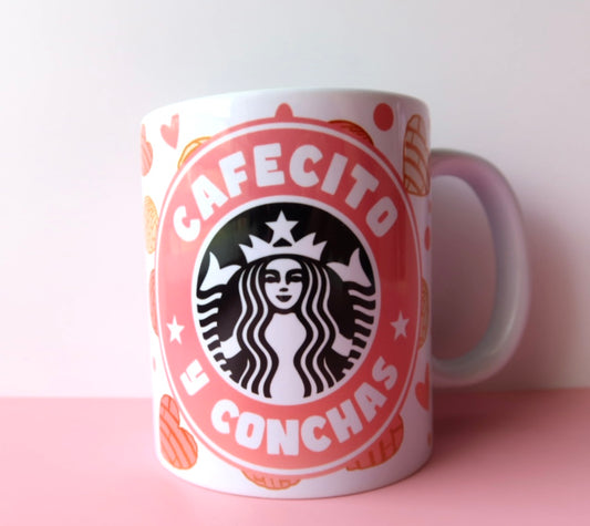 Cafecito Y Conchas Coffee Heart Mug