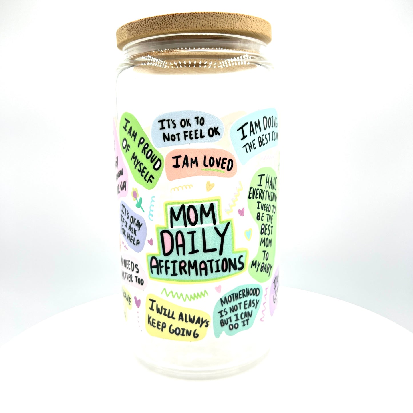 Mom Daily Affirmations Glass Libby 16oz Cup