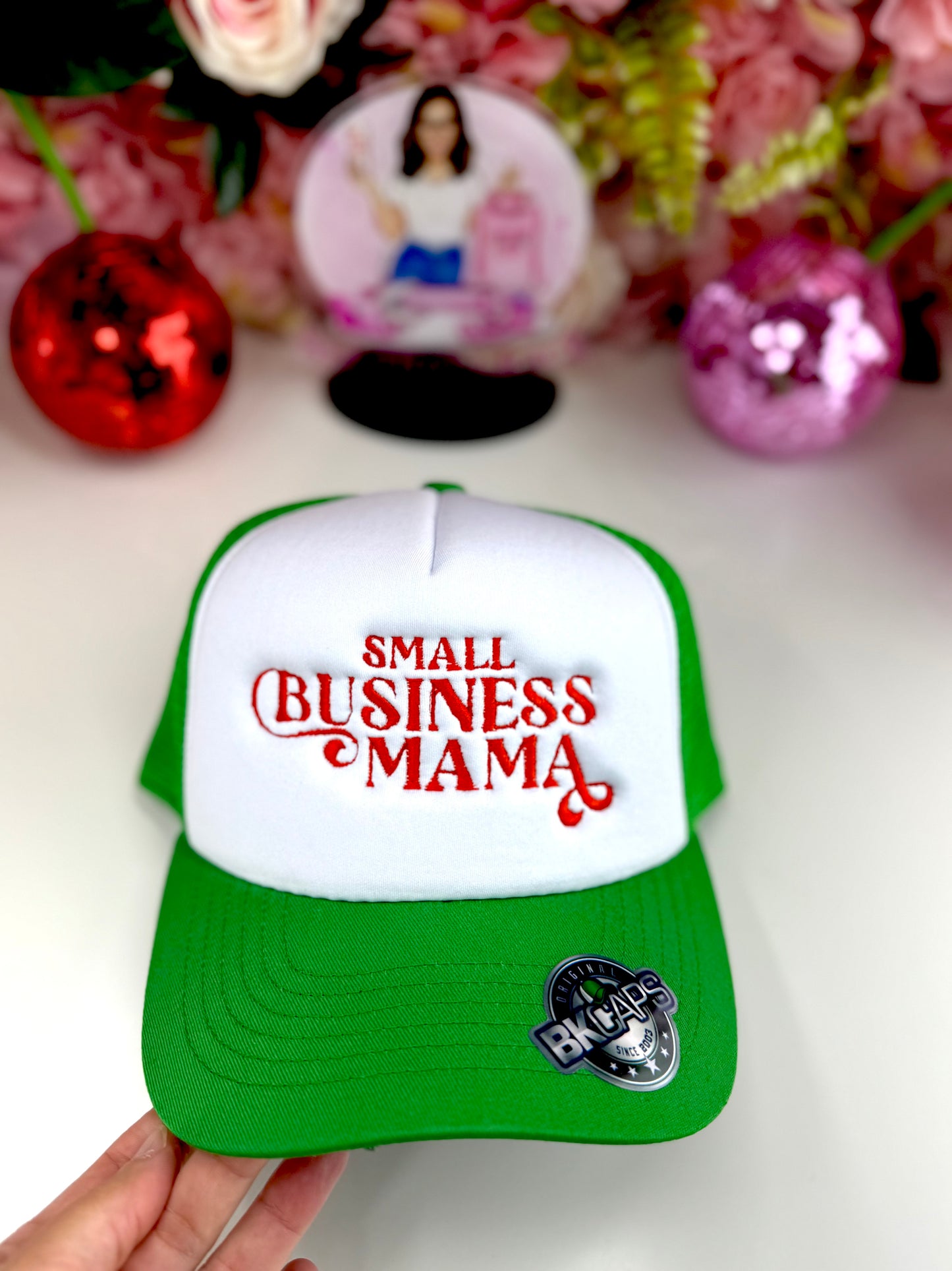 Small Business Mama SnapBack Foam Trucker Hat Customizable