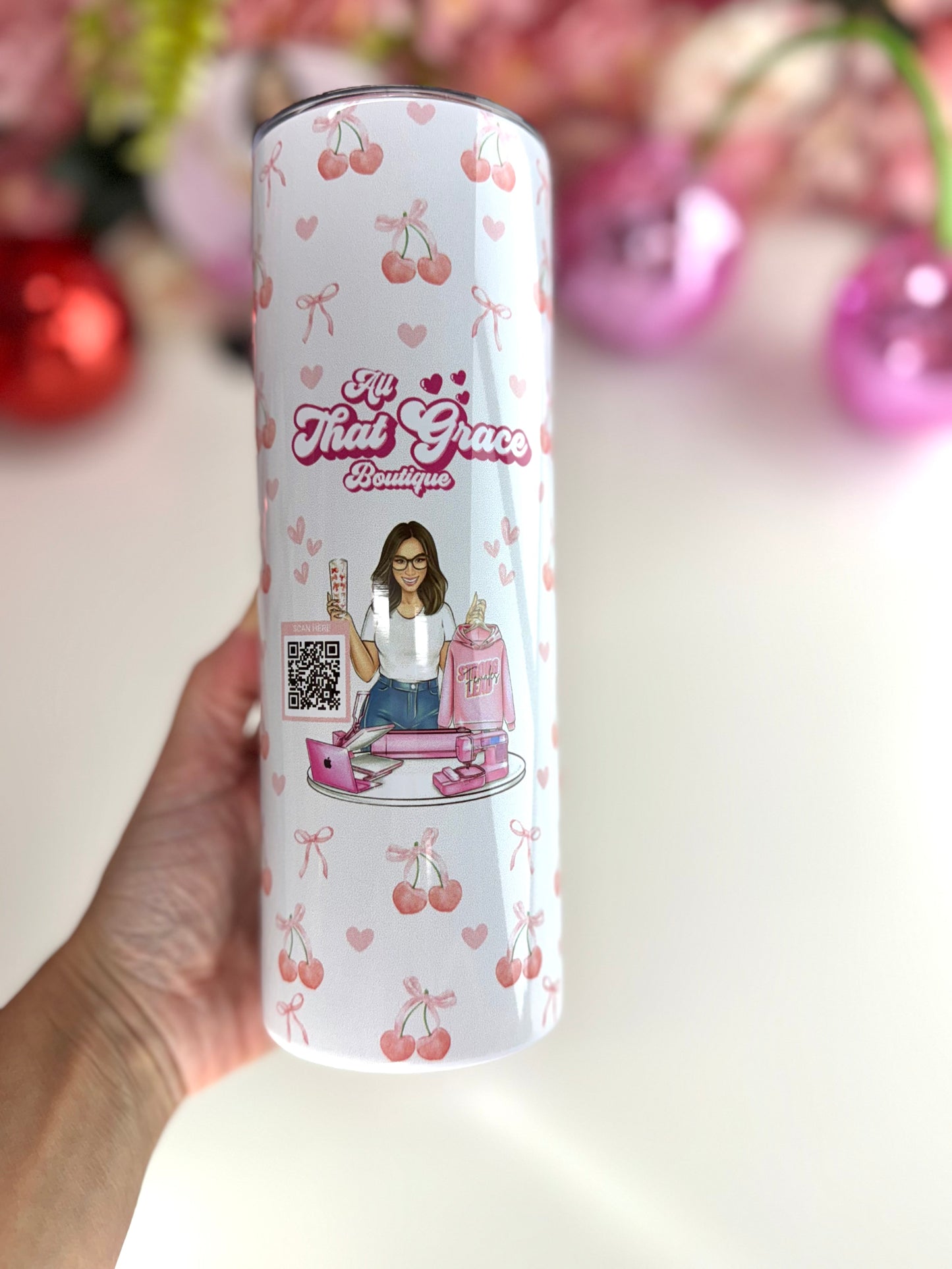Custom Logo Business 20oz Skinny Tumbler
