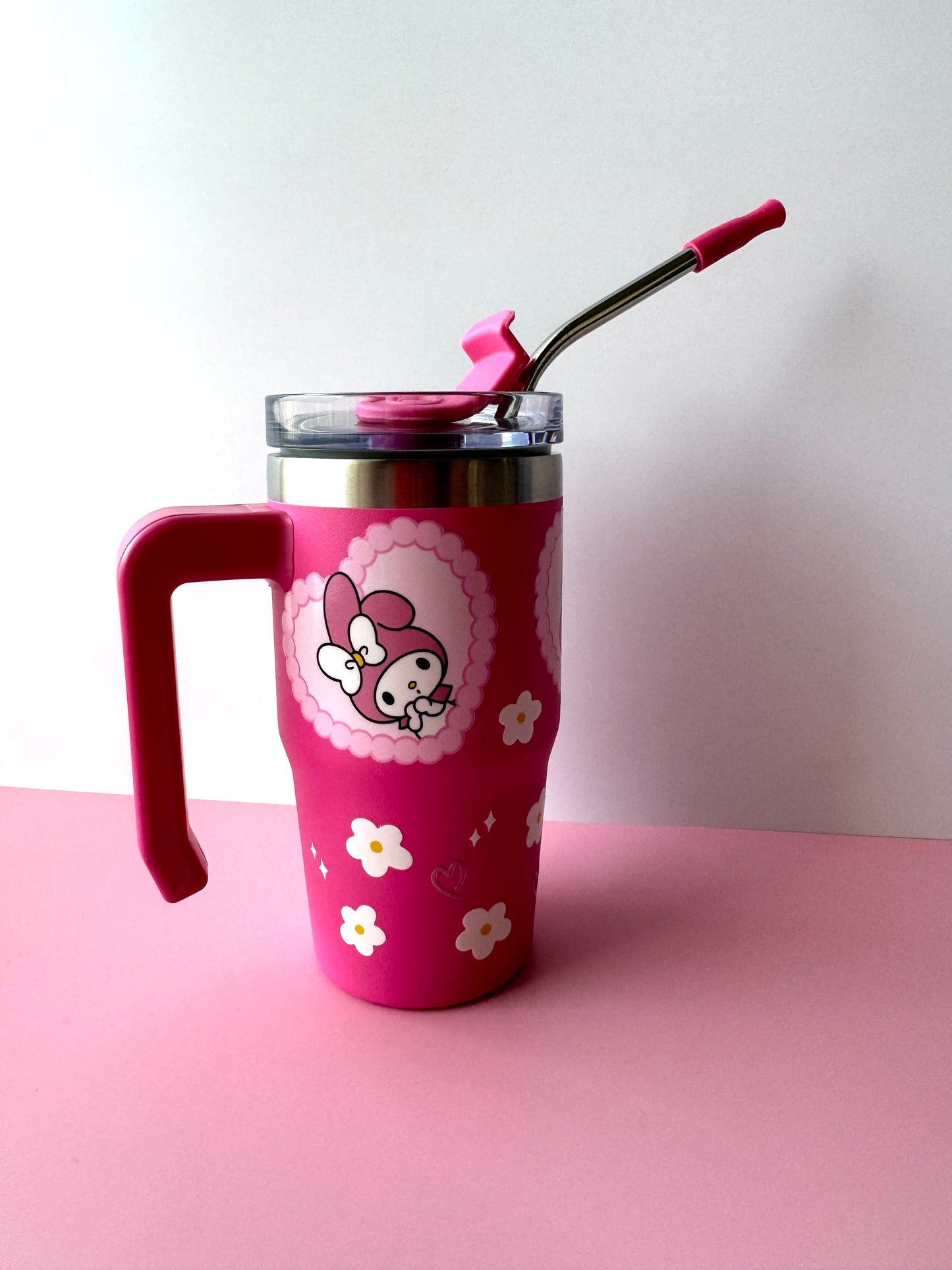 My Mel Hot Pink Grippy 12oz Tumbler