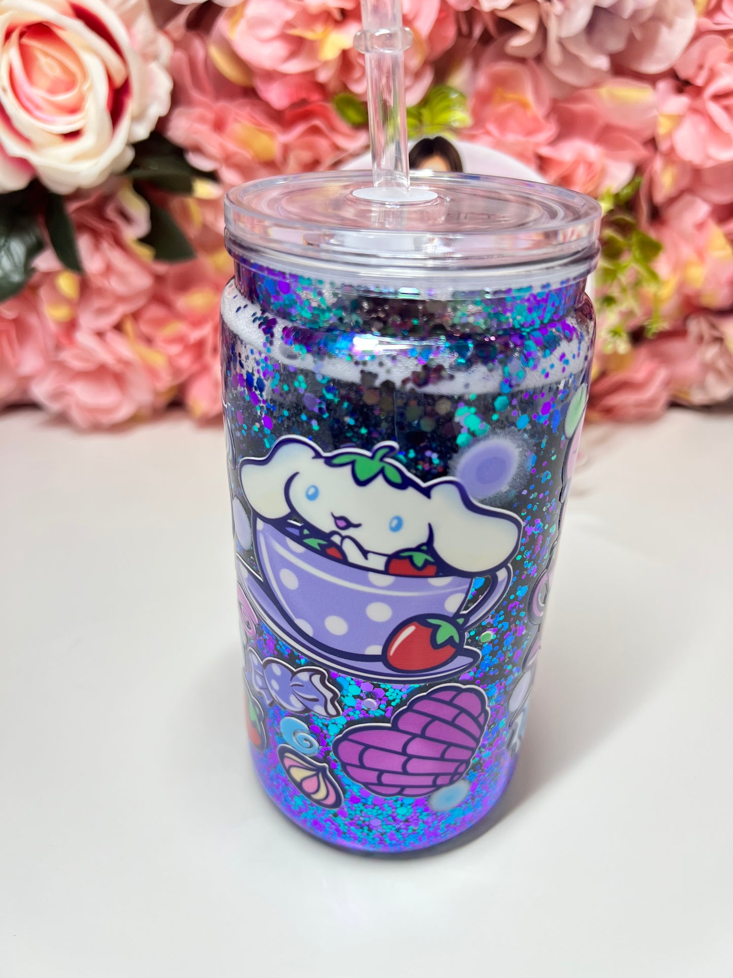 Cinna Concha's Glitter Snow Globe Acrylic Cup