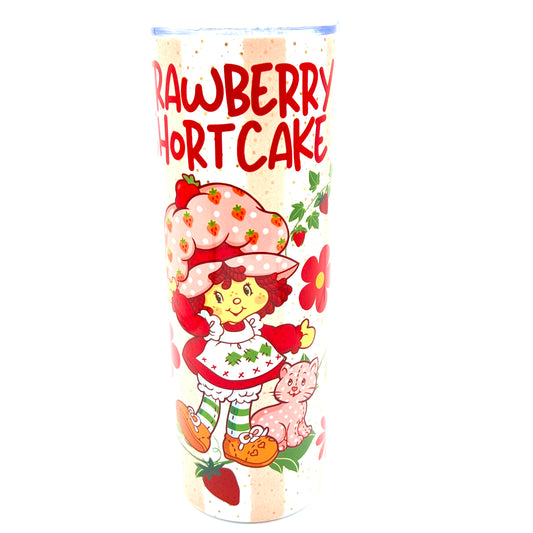 Strawberry Stainless Steel Tumbler Skinny 20oz