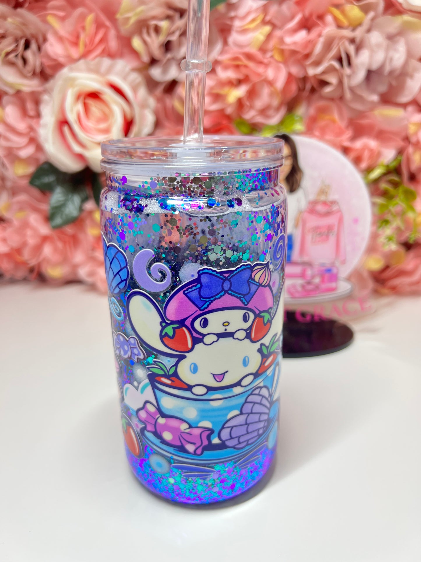 Cinna Concha's Glitter Snow Globe Acrylic Cup