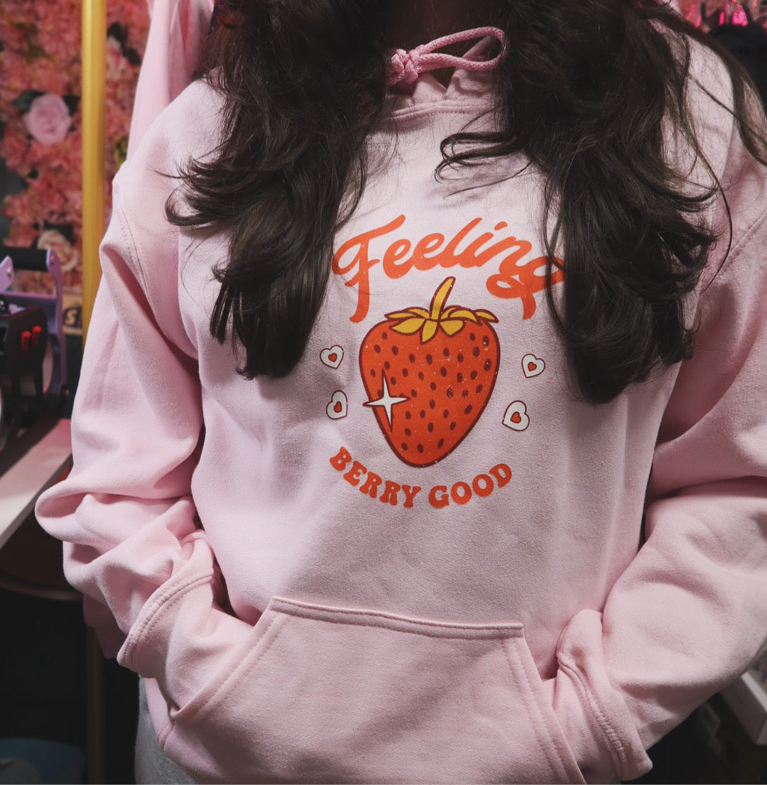 Feeling Berry Good Hoodie In Pink