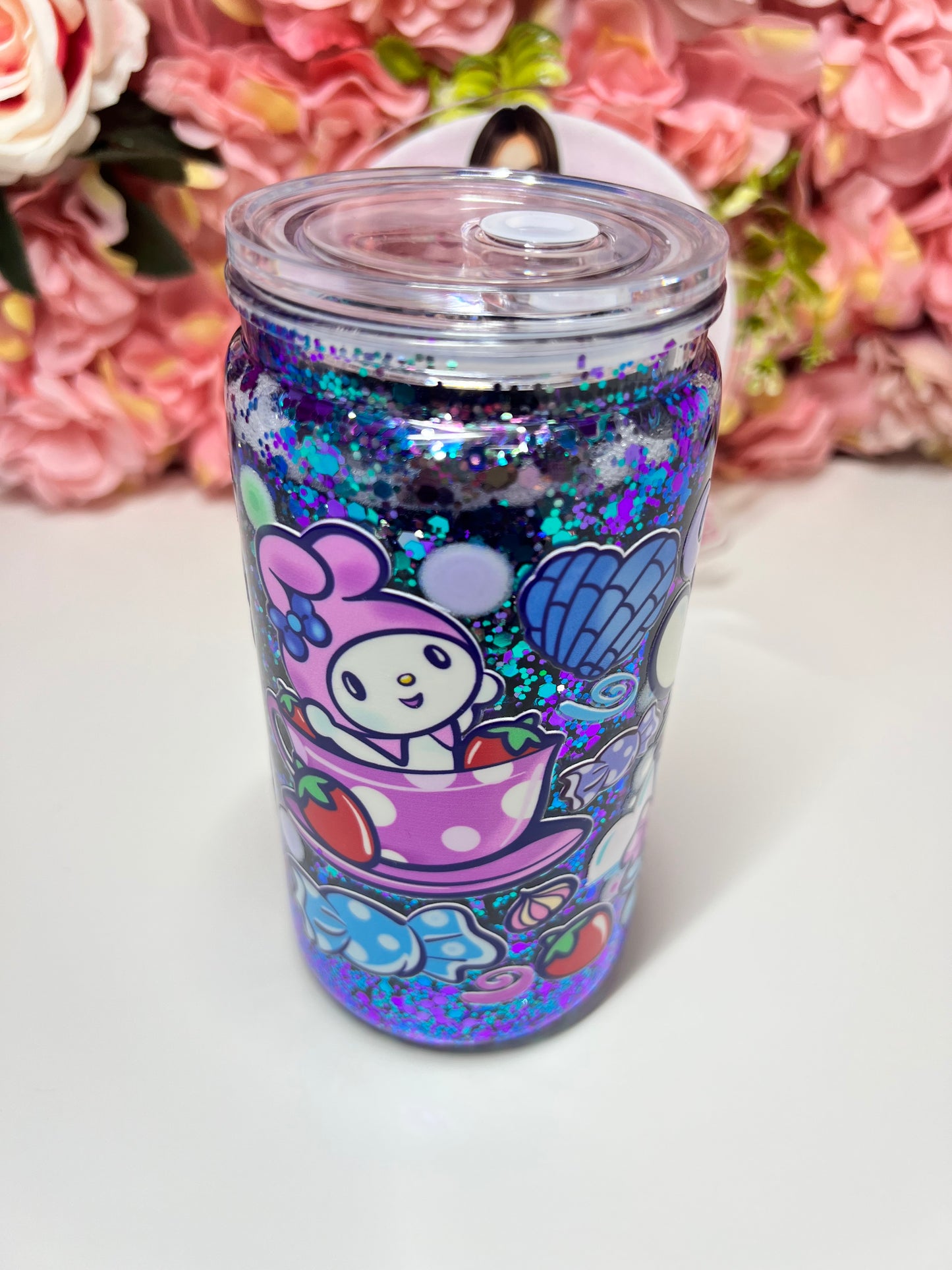 Cinna Concha's Glitter Snow Globe Acrylic Cup