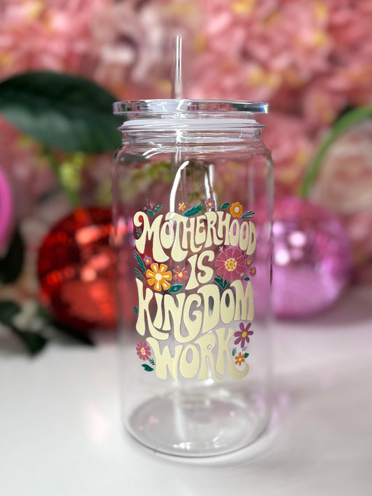 Motherhood Is Kingdom Work Proverbs 31 Bible Verse Clear Acrylic Cup