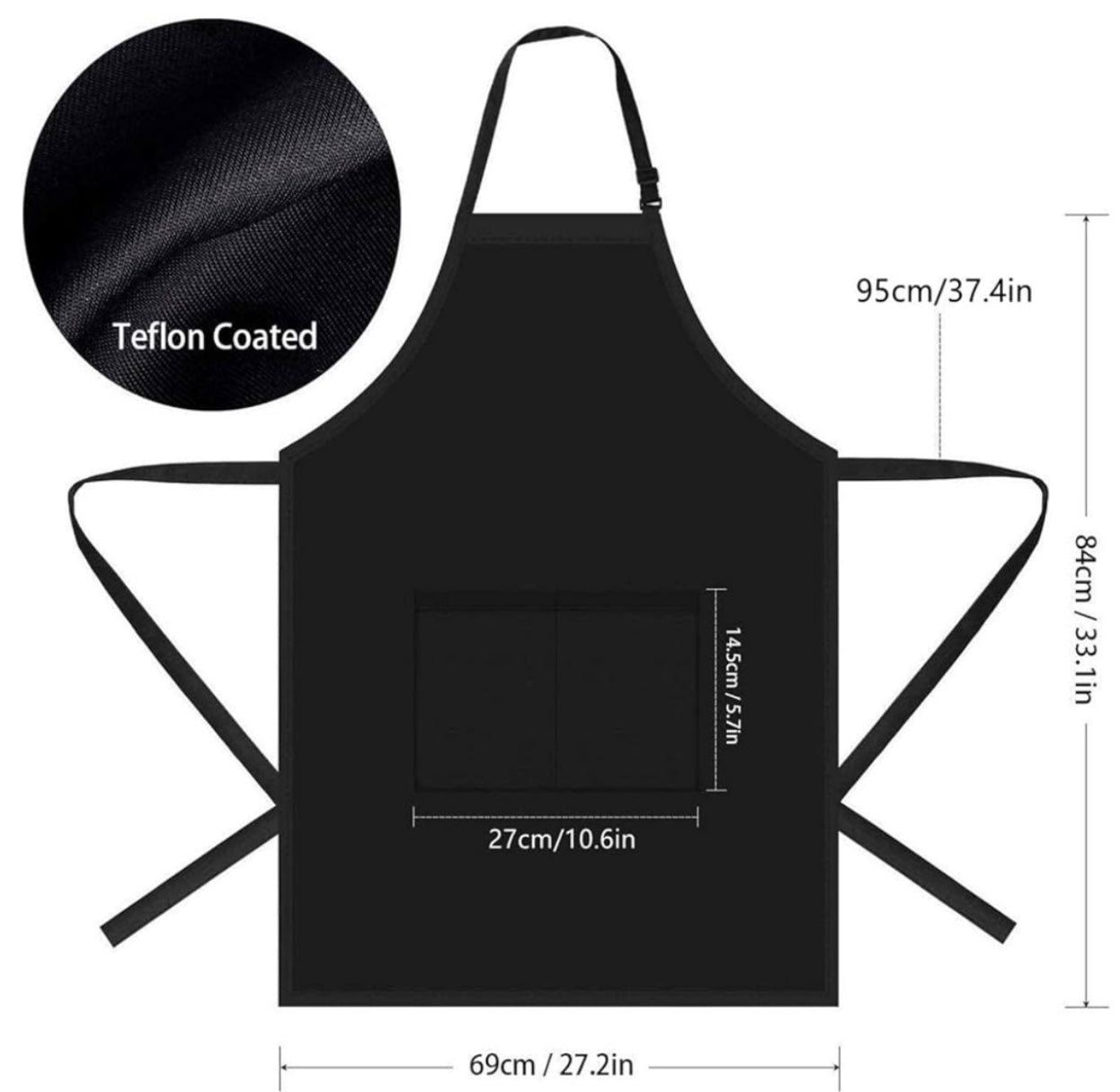 Custom Embroidered Kitchen Apron Polyester