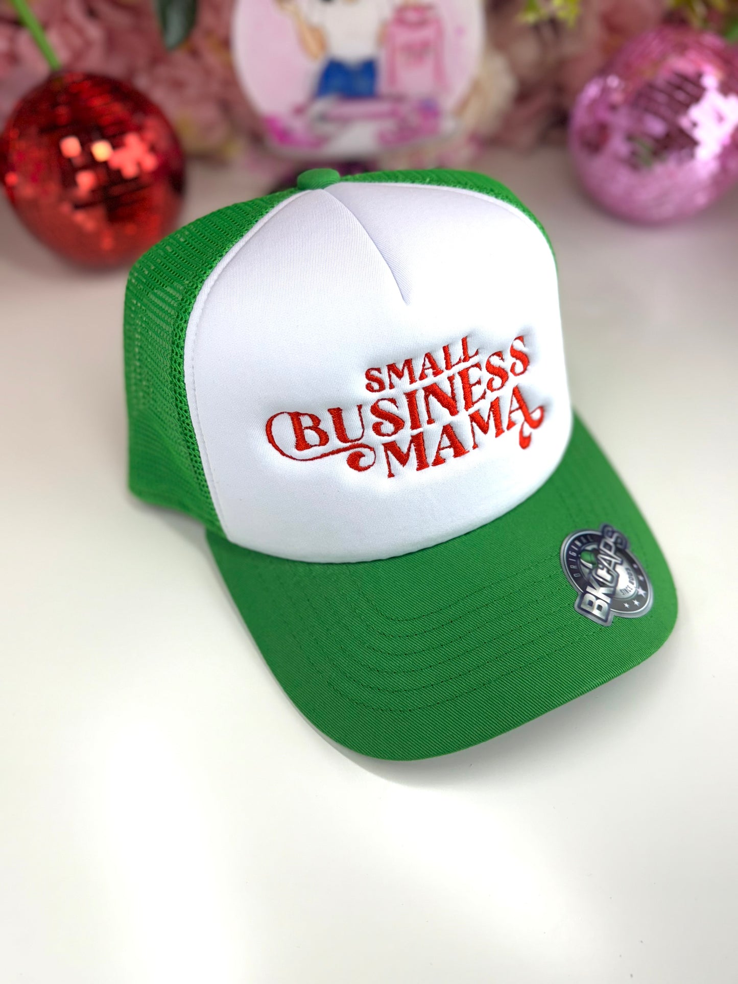Small Business Mama SnapBack Foam Trucker Hat Customizable