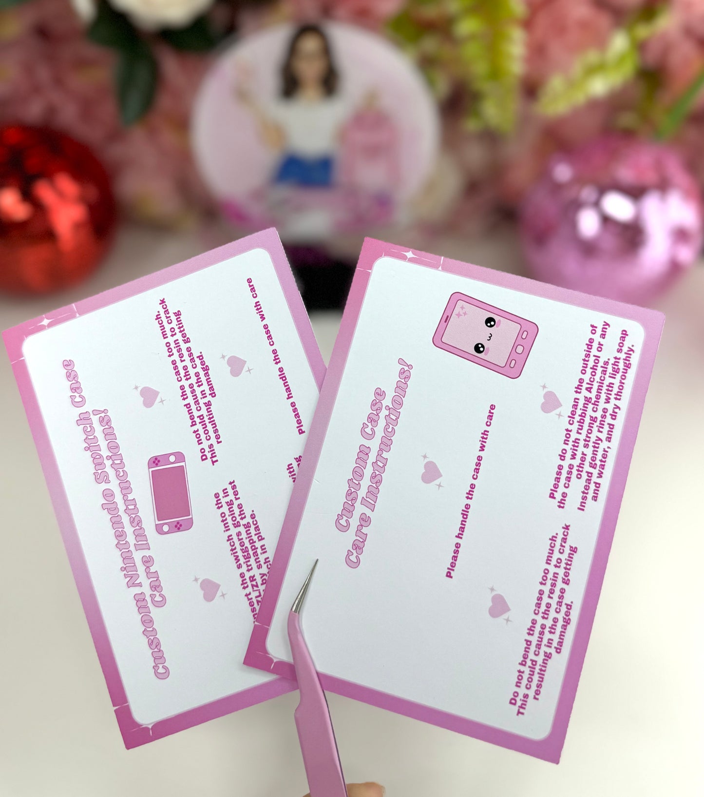 Custom Care Instructions Card 4"x6"