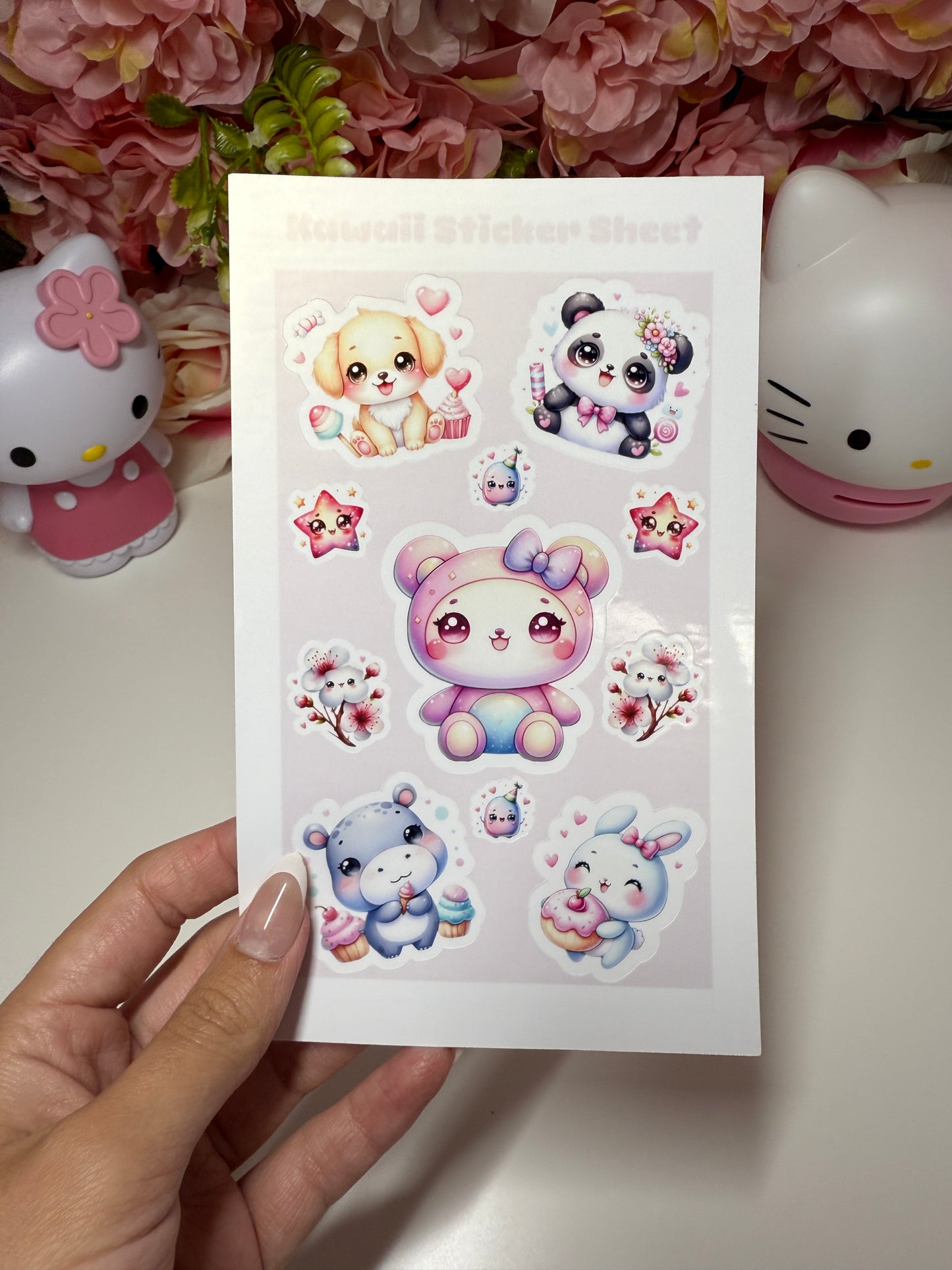 Kawaii Sticker Sheet Animals