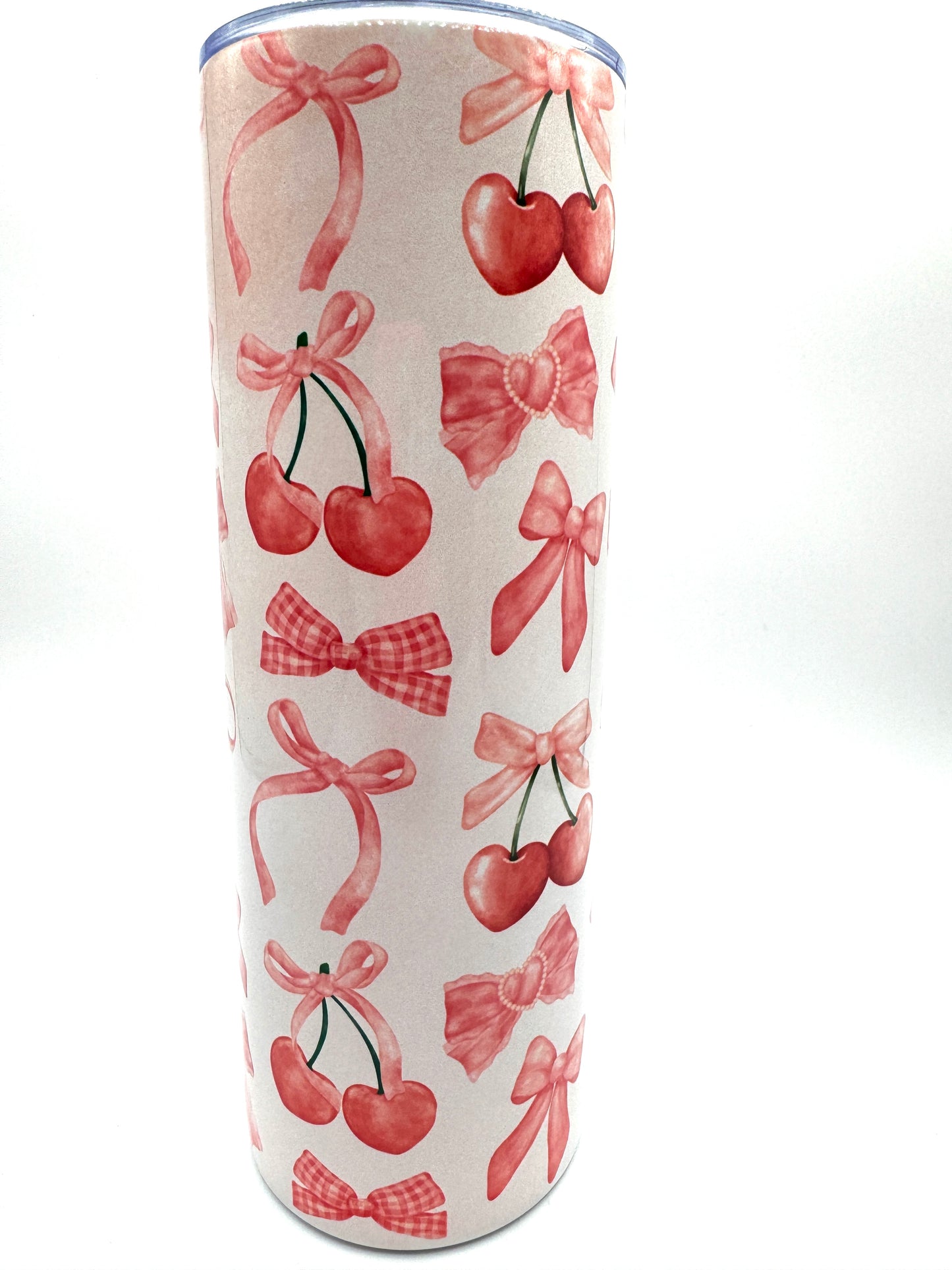 Cherry and Bow Coquette Esthetics's Stainless Steel Tumbler 20oz