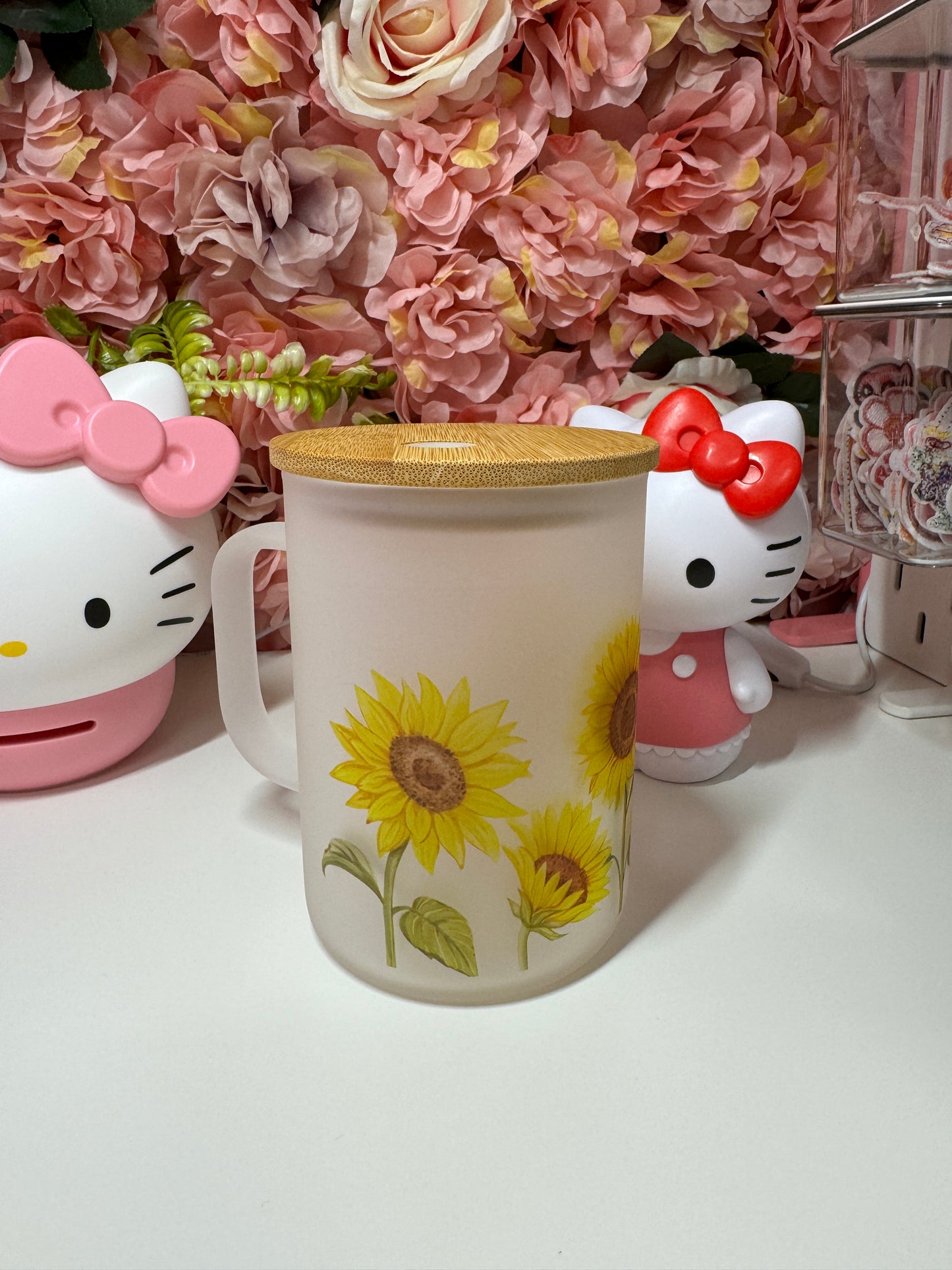 Sunflowers and Butterflies Frosted Mug