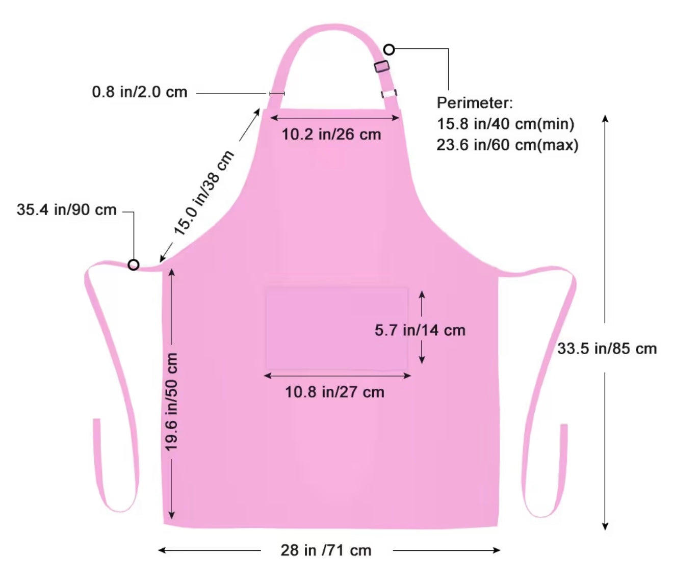 Custom Dtf Logo Bib Aprons with 2 Pockets Cooking/ Crafting/Baking