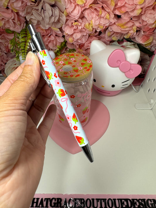 Strawberry Coquette Pen