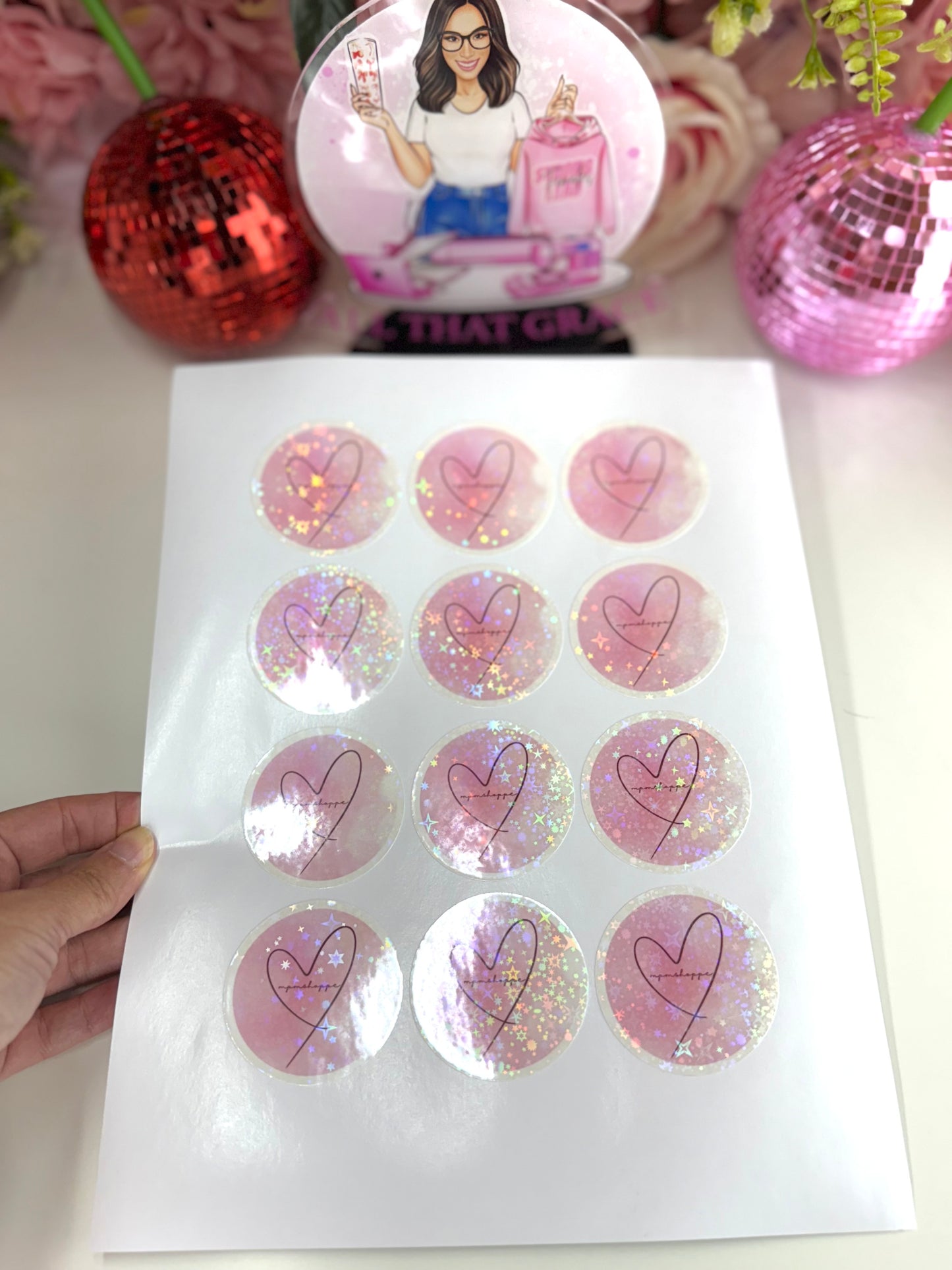 Custom Logo Round Sticker Sheet