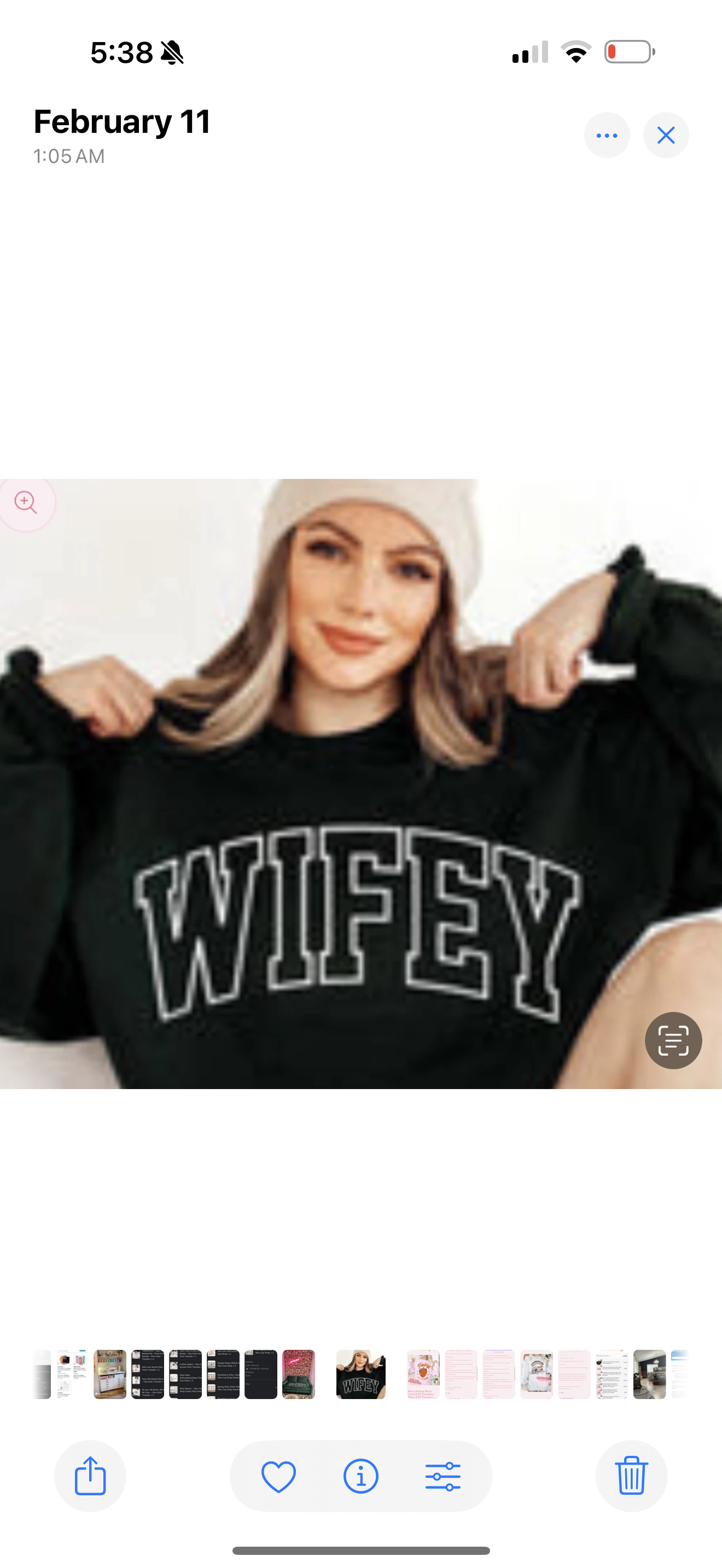 Wifey Hoodie In  Black With White Letters