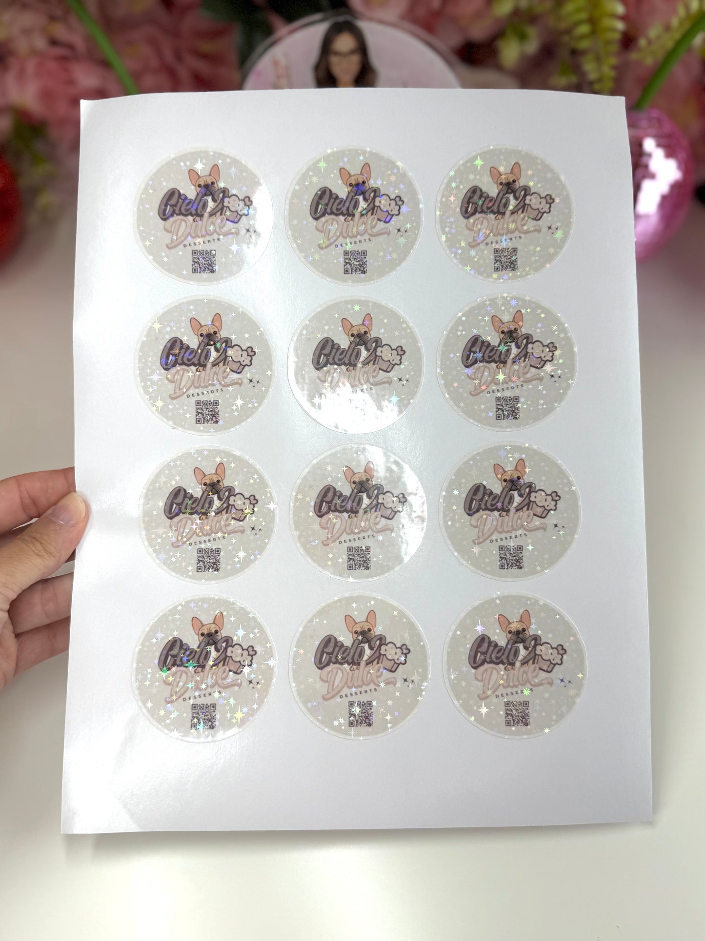 Custom Logo Round Sticker Sheet