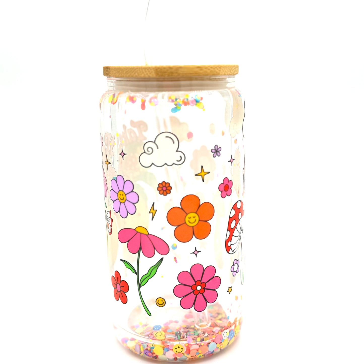 Take It Easy Retro Self Love  16oz Glass Libby Cup