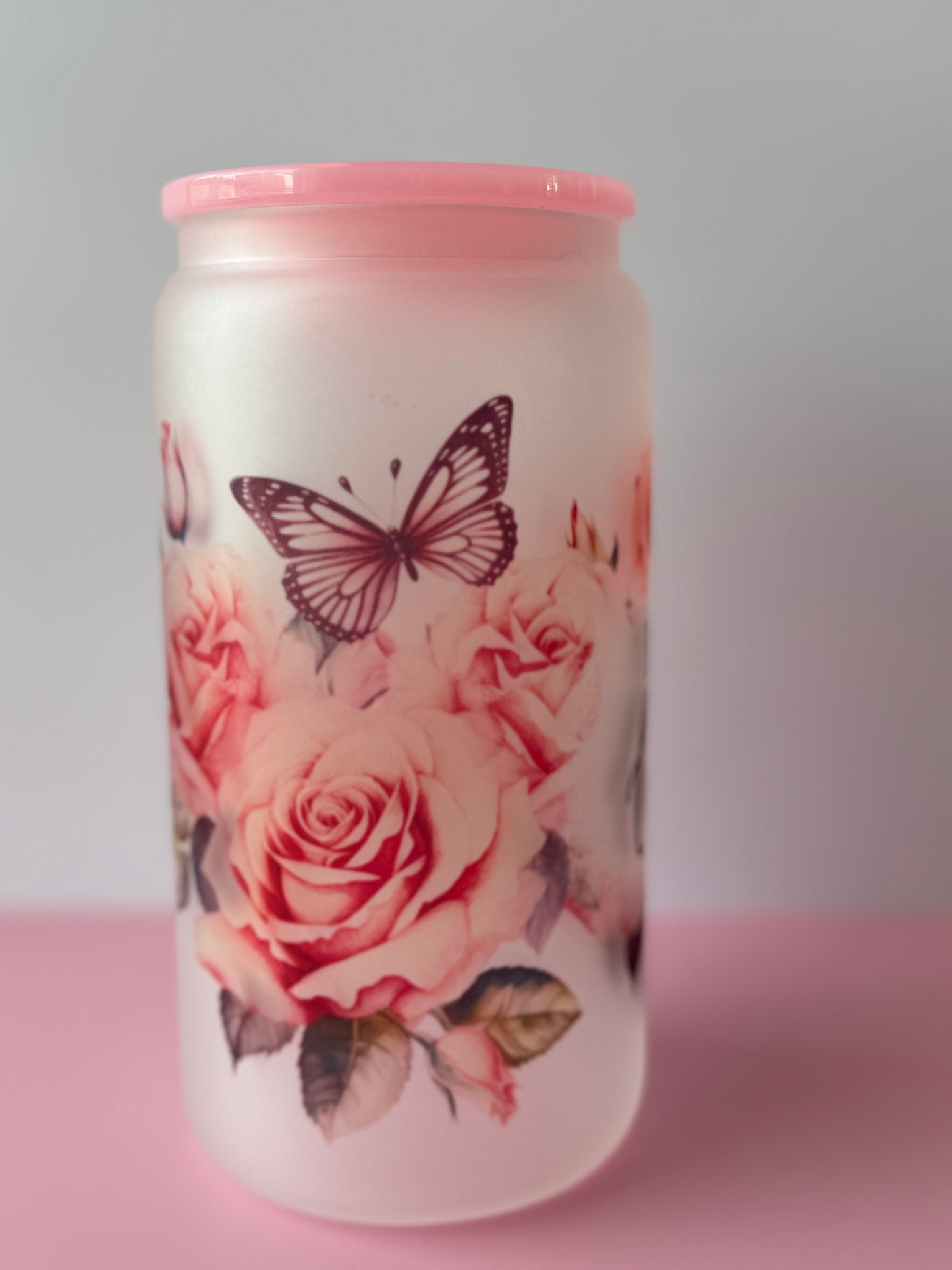 Faith, Hope, Love, Floral and Butterfly Frosted Libby Cup 16oz