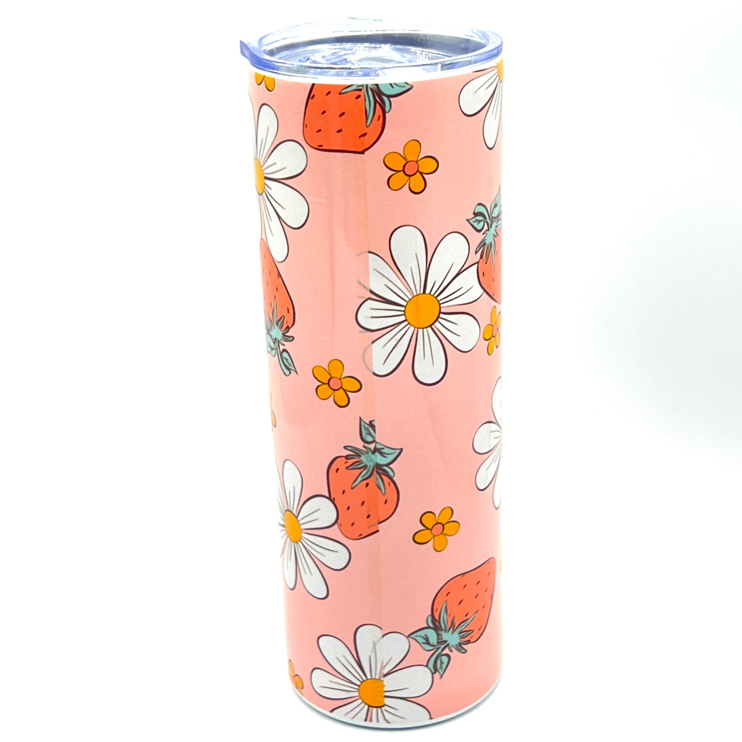 Taste And See That The Lord Is Good Strawberry & Flower Stainless Steel Tumbler Skinny 20oz