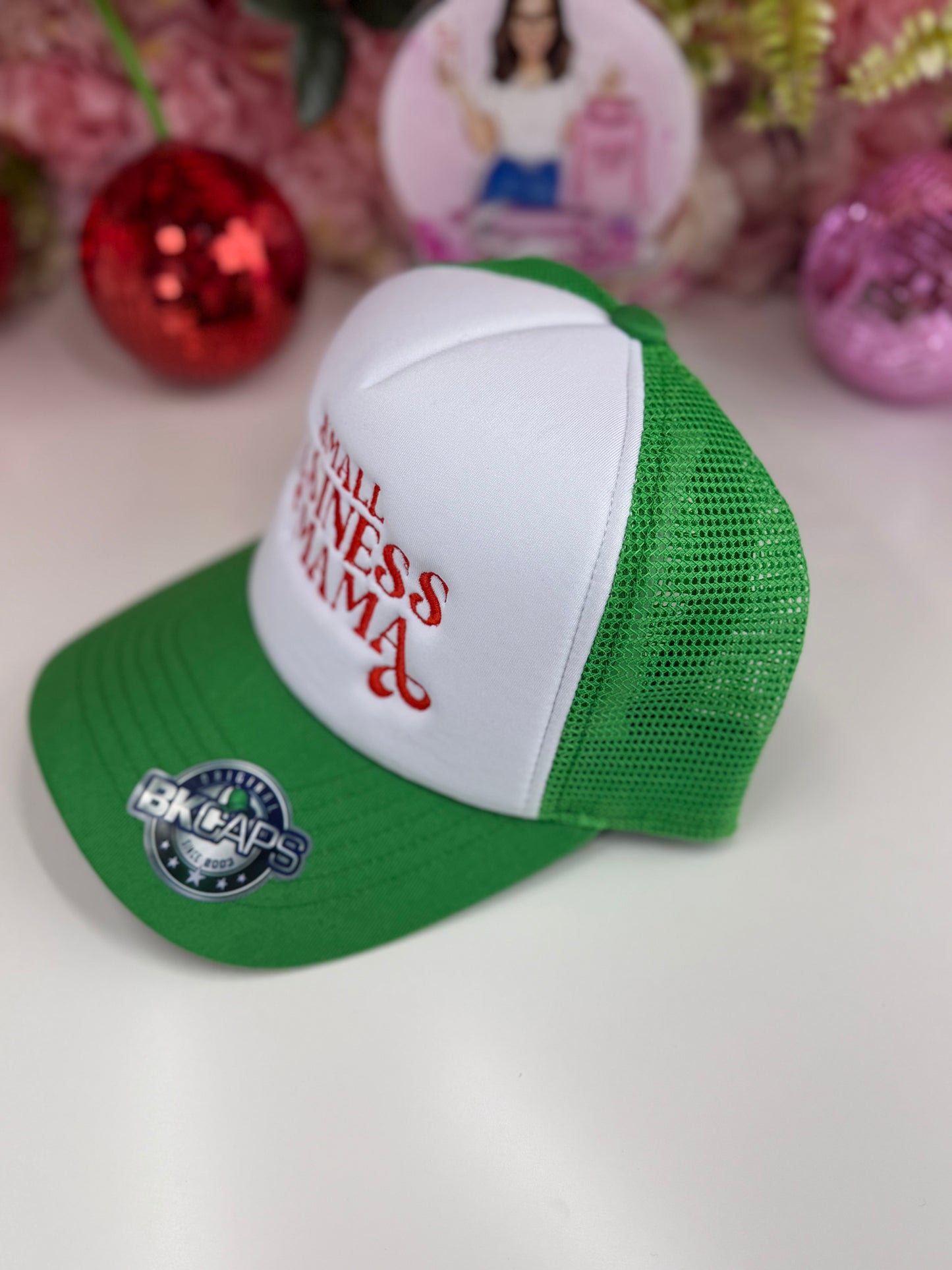 Small Business Mama SnapBack Foam Trucker Hat Customizable