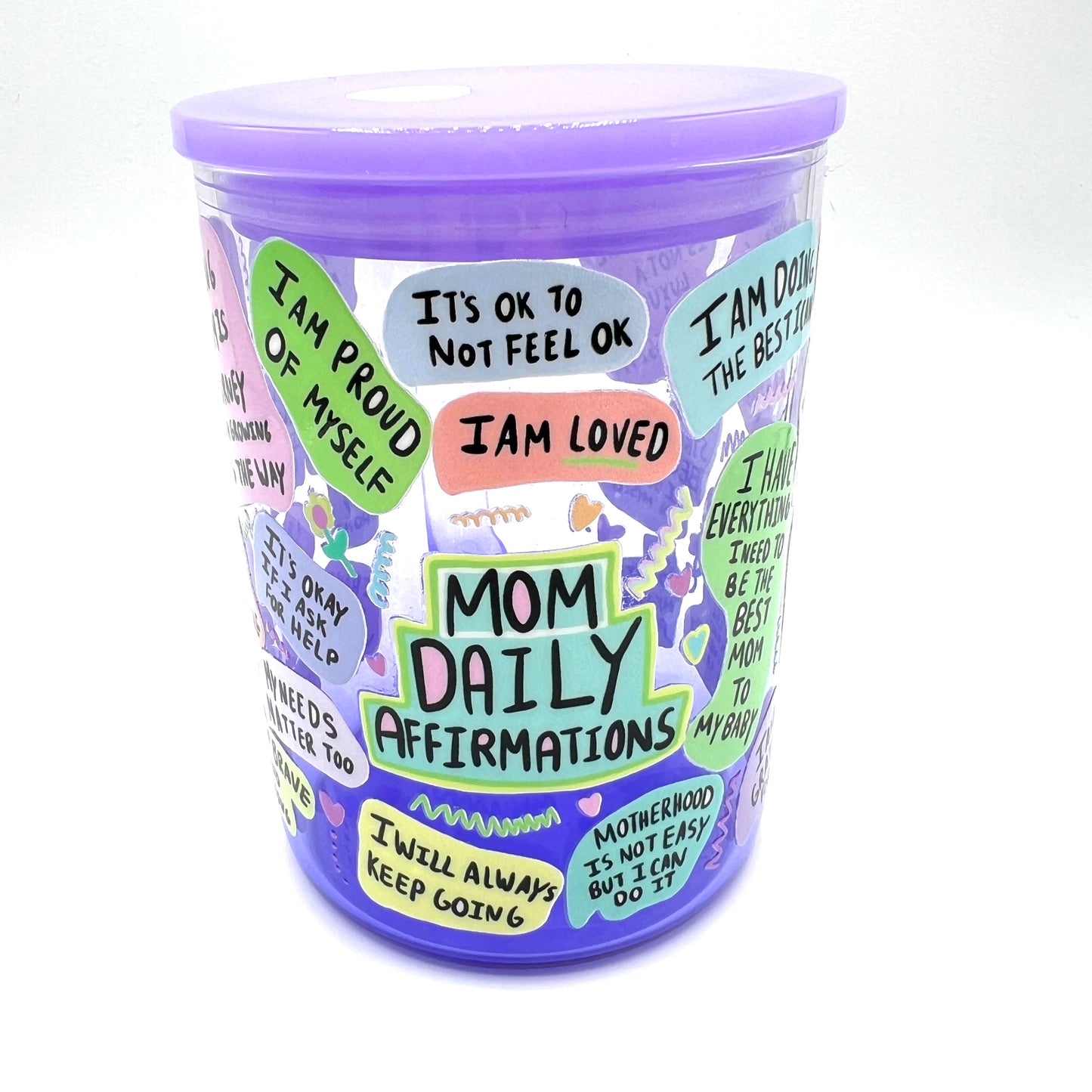 Mom Daily Affirmations Gradient Purple Mug