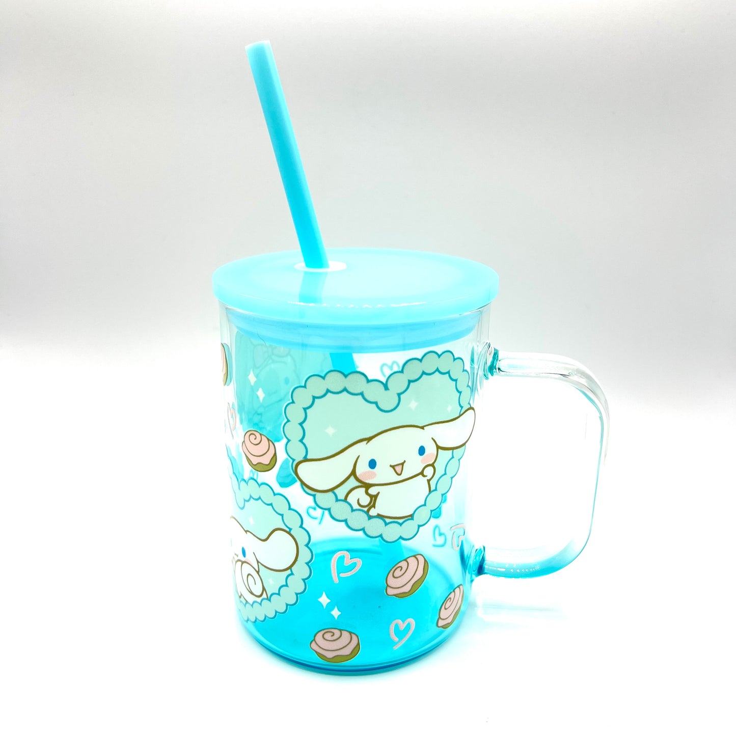 Cinna Radiant Glass Mug in Blue  16oz