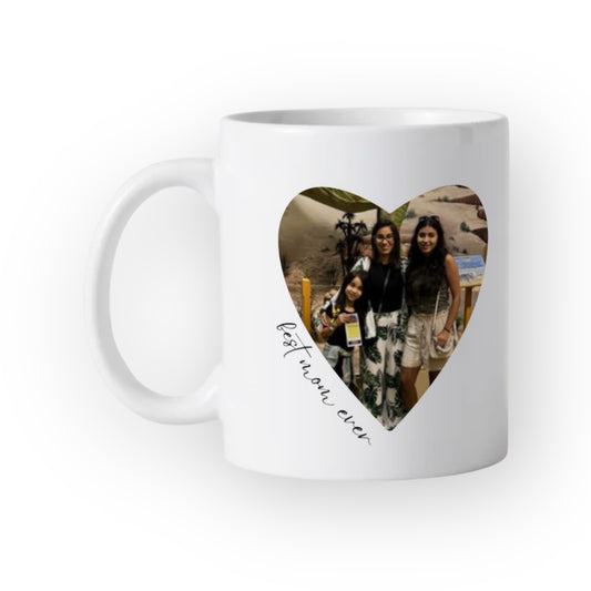 Best Mom Ever Heart Photo Ceramic Coffee Mug