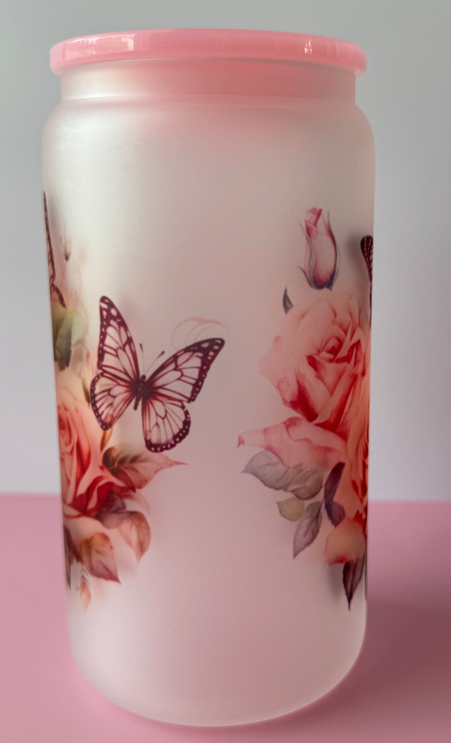 Faith, Hope, Love, Floral and Butterfly Frosted Libby Cup 16oz