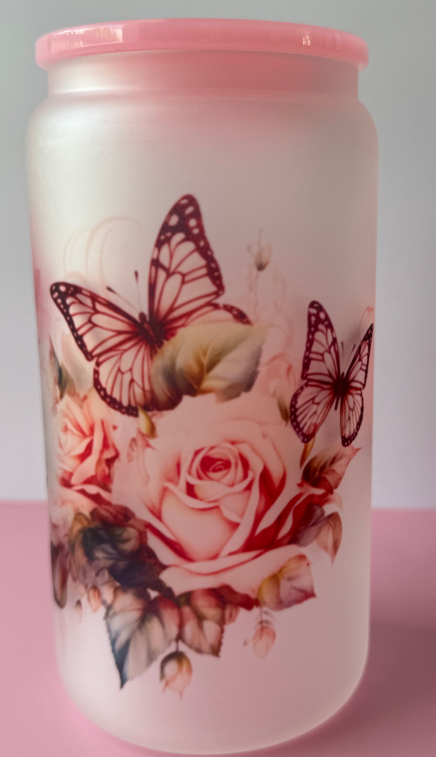 Faith, Hope, Love, Floral and Butterfly Frosted Libby Cup 16oz