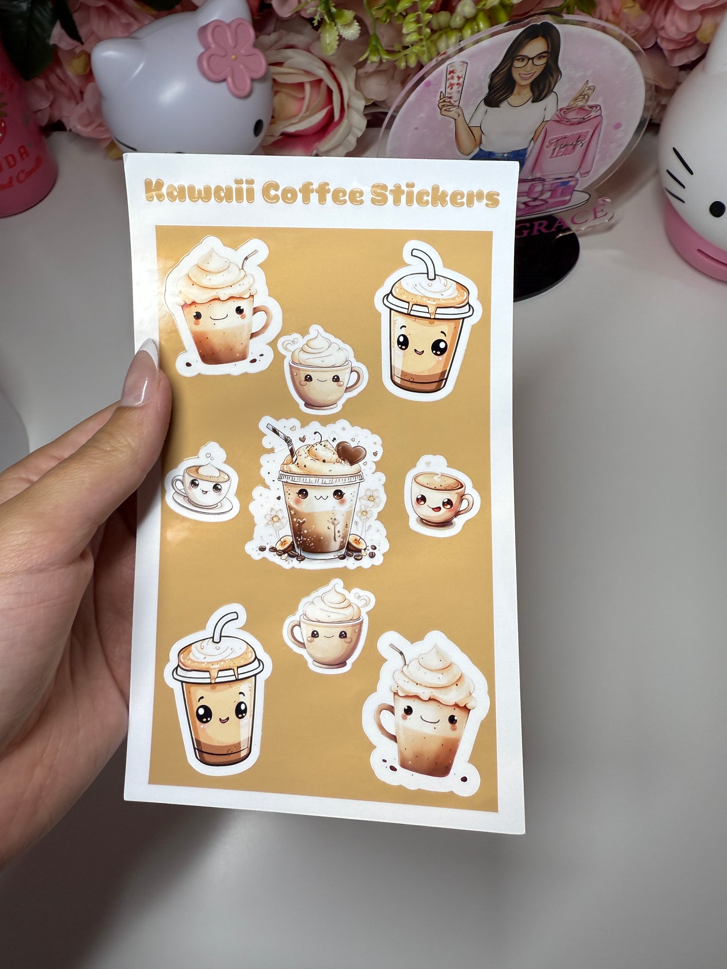 Kawaii Coffee Sticker Sheet